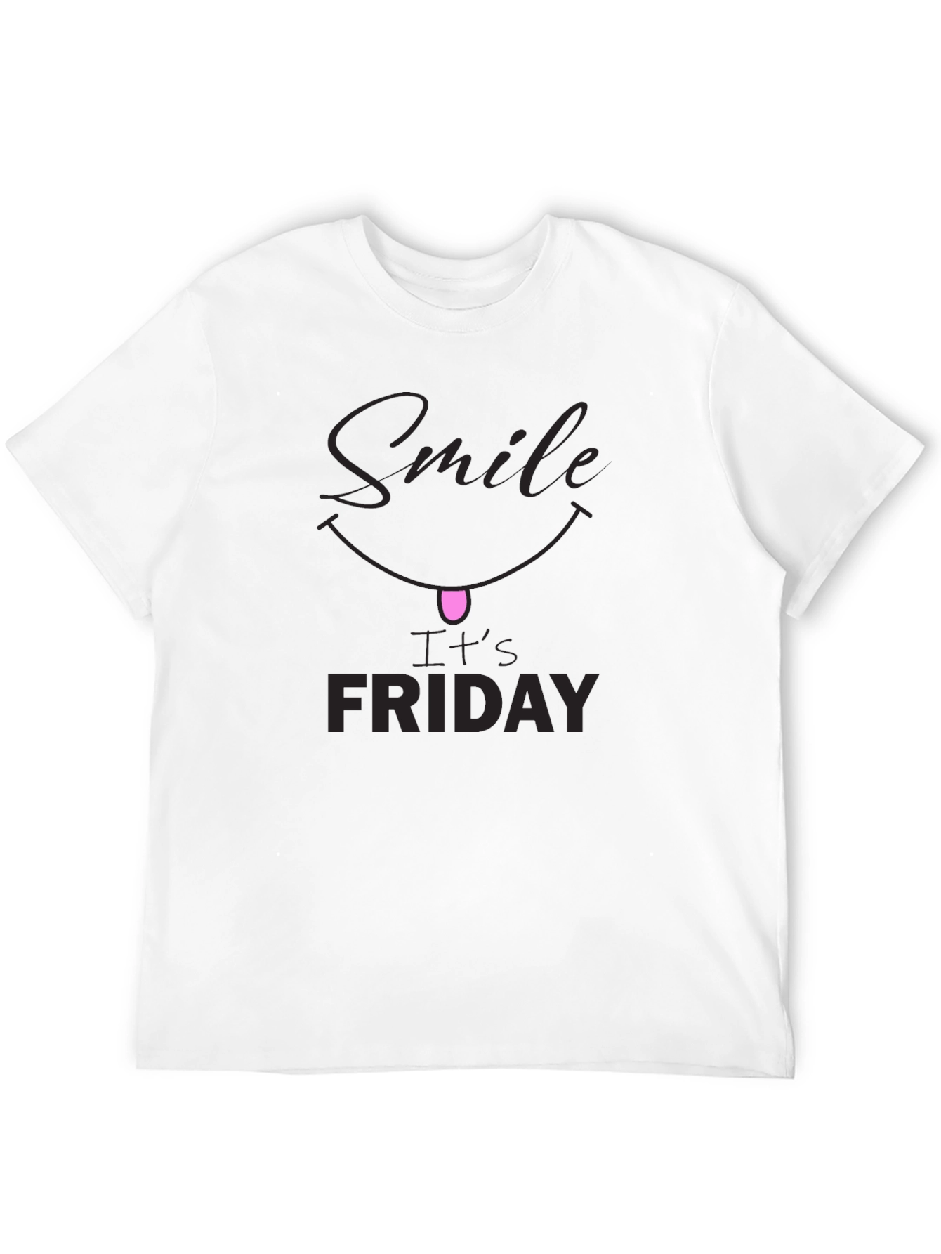 Black Smile It's Friday Black Graphic Tee view 12