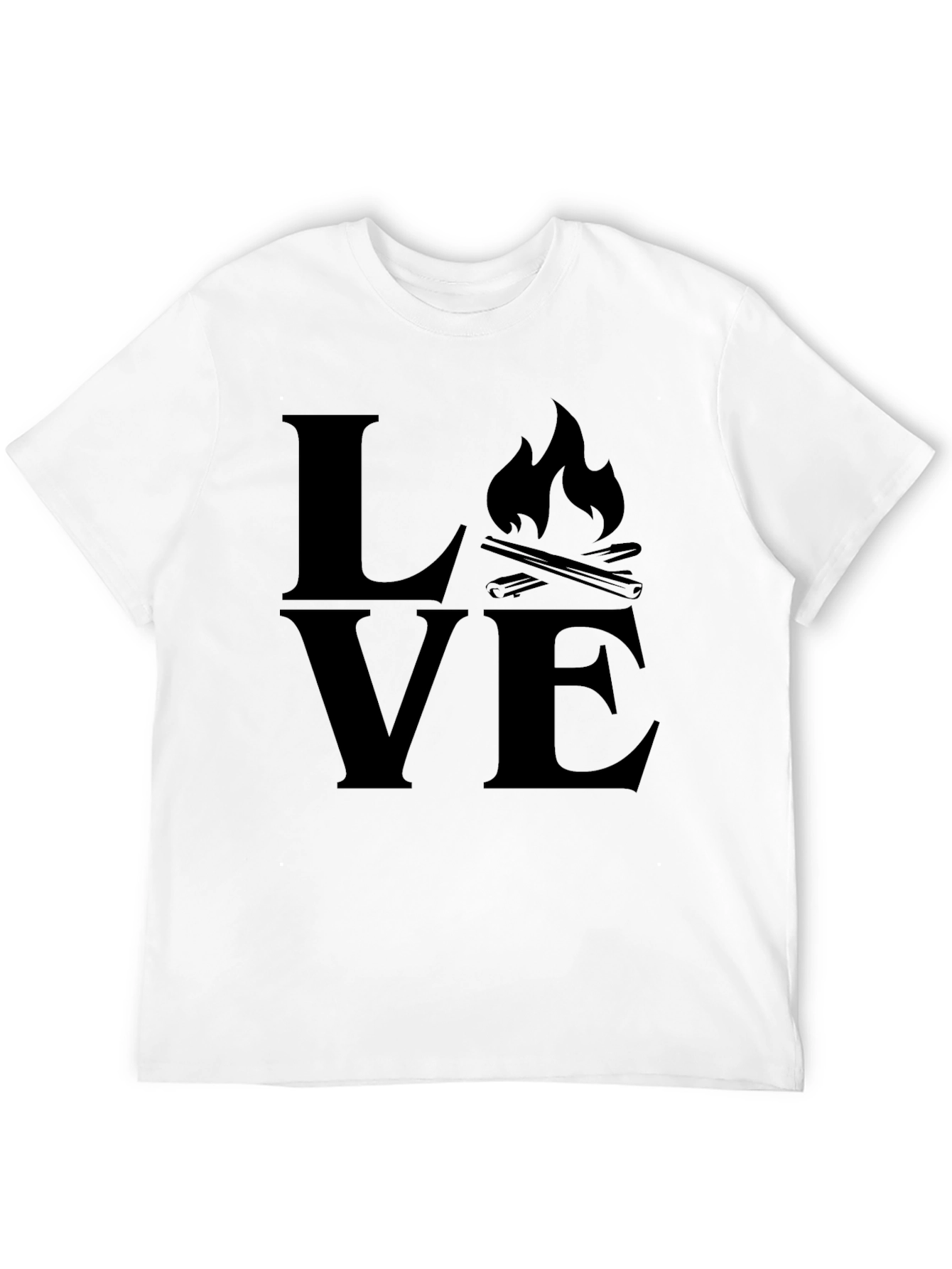 Black Love Camping Black T-Shirt view 12