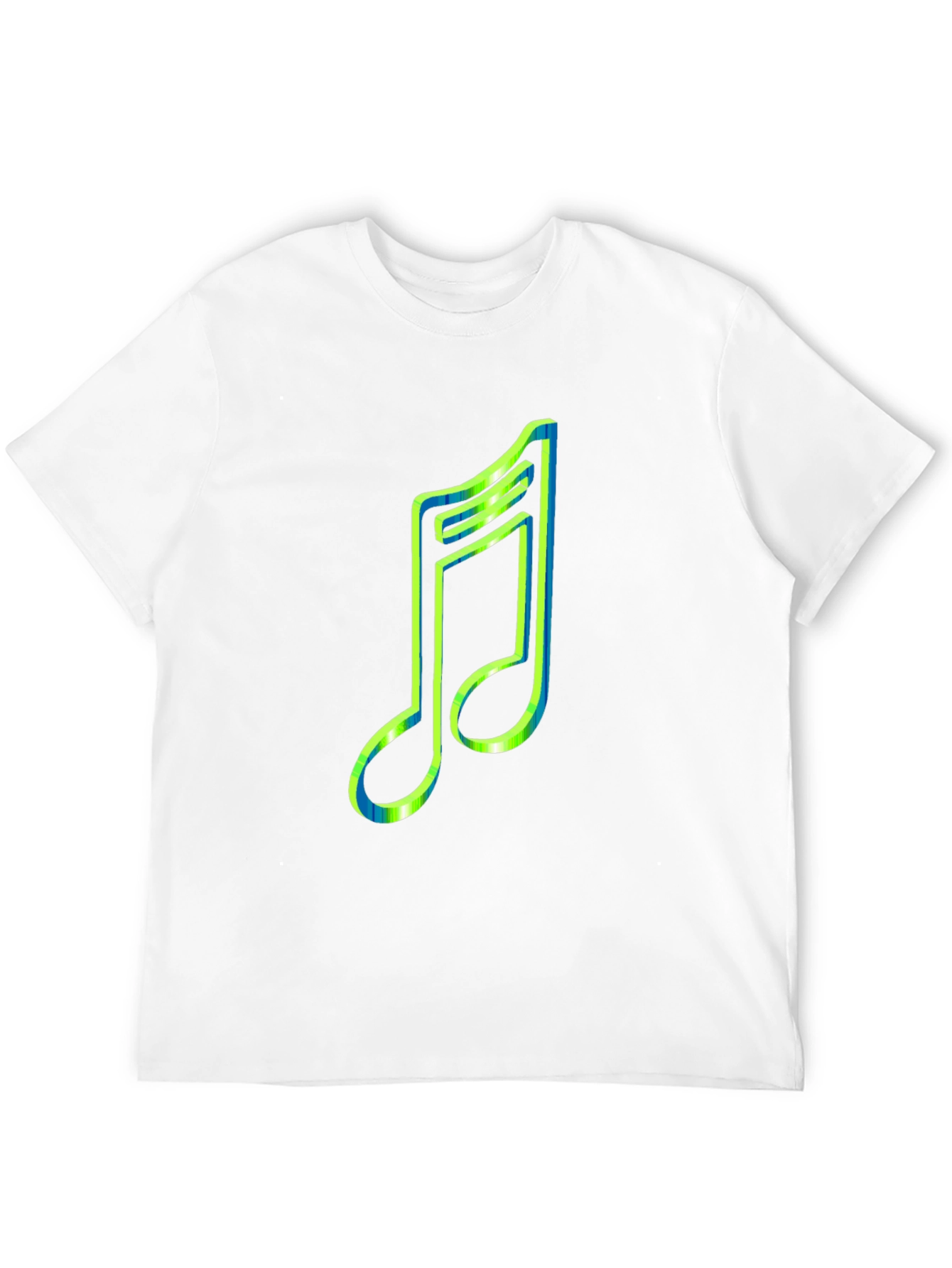 Black Neon Music Note Graphic Tee - Stylish Black T-Shirt view 12