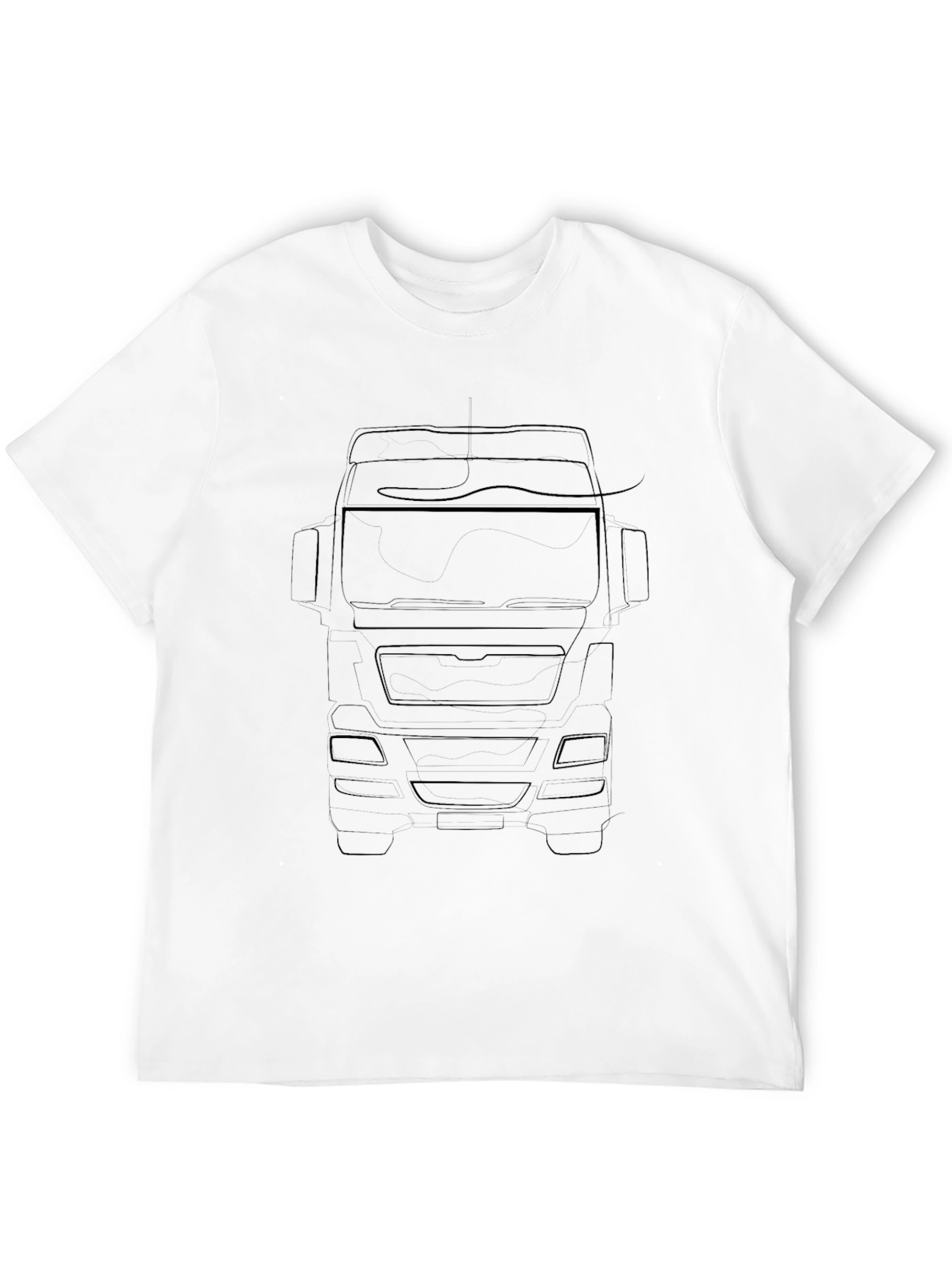 Black Truck Outline Graphic Tee - Black view 12
