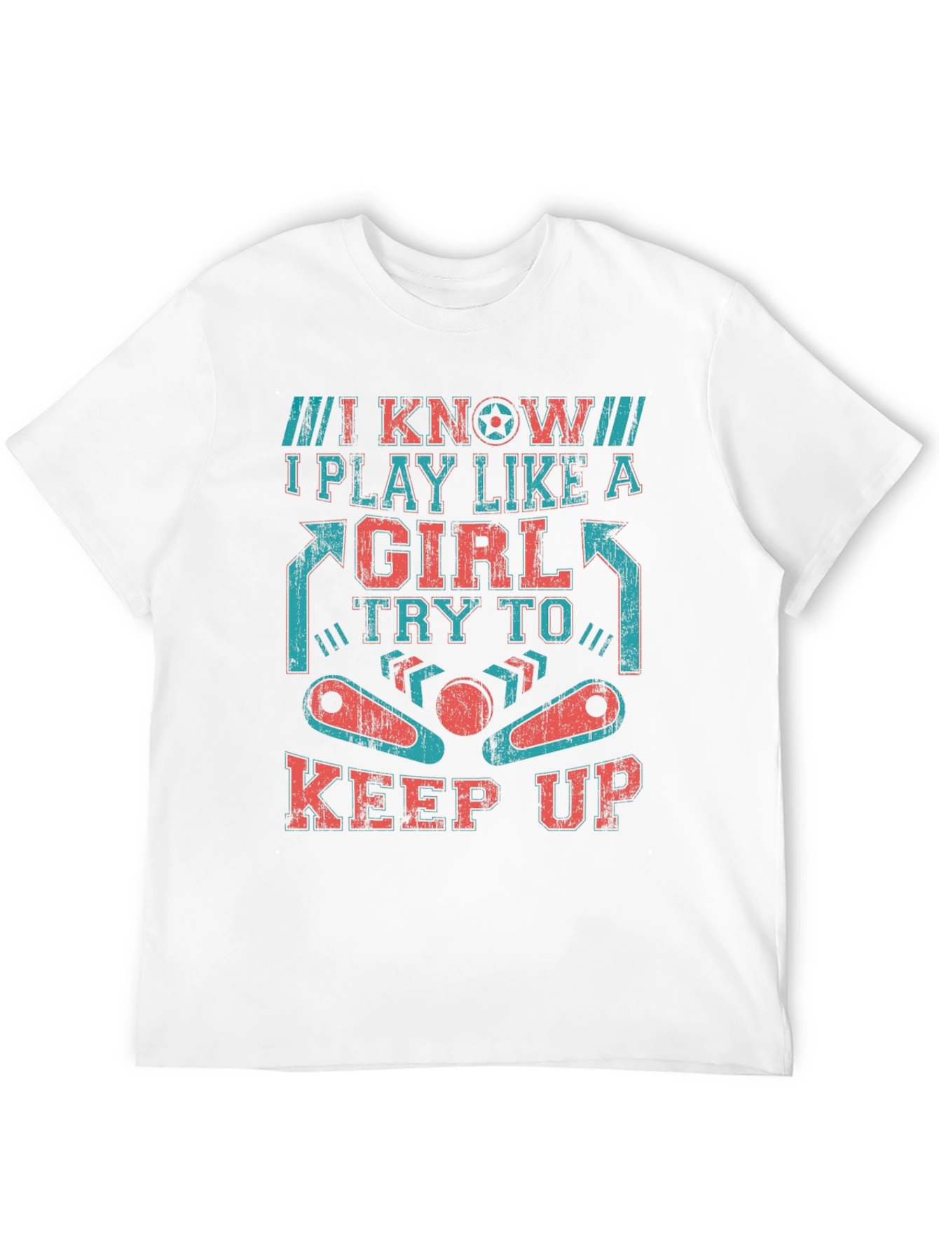 Black I Know I Play Like A Girl Pinball T-Shirt view 12