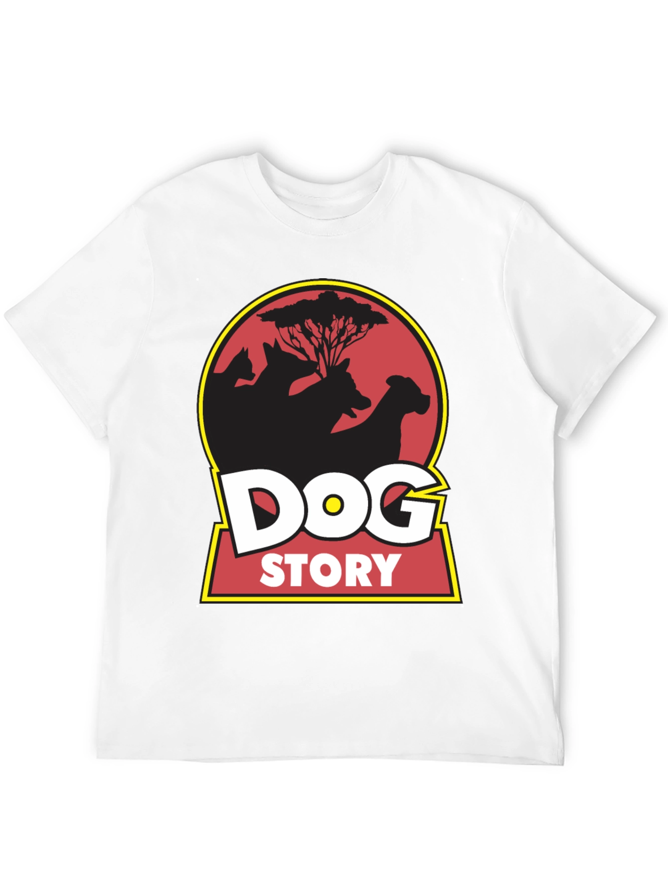 Black Dog Story Graphic Tee - Black Cotton Blend view 12