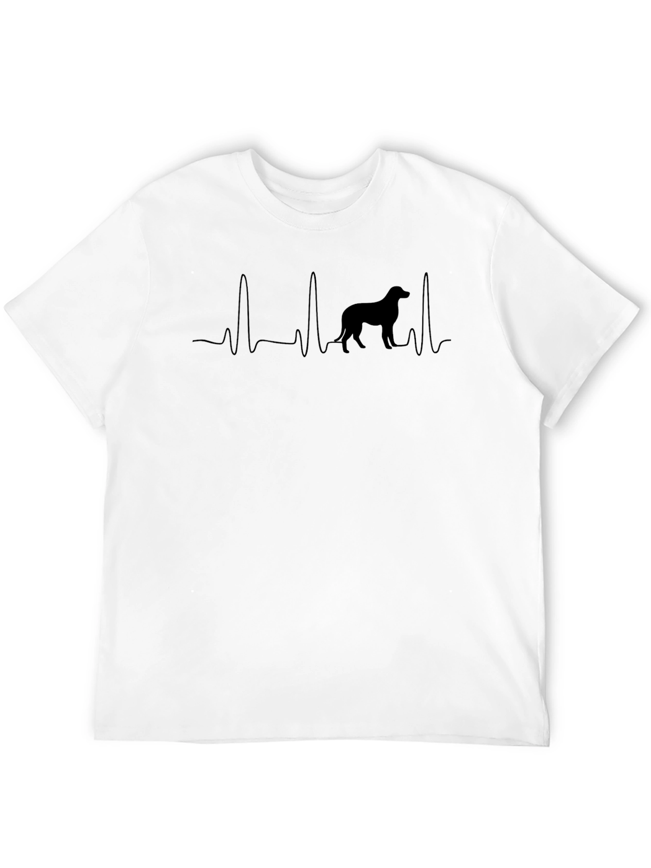 Black Dog Lover Heartbeat T-Shirt - Black view 12