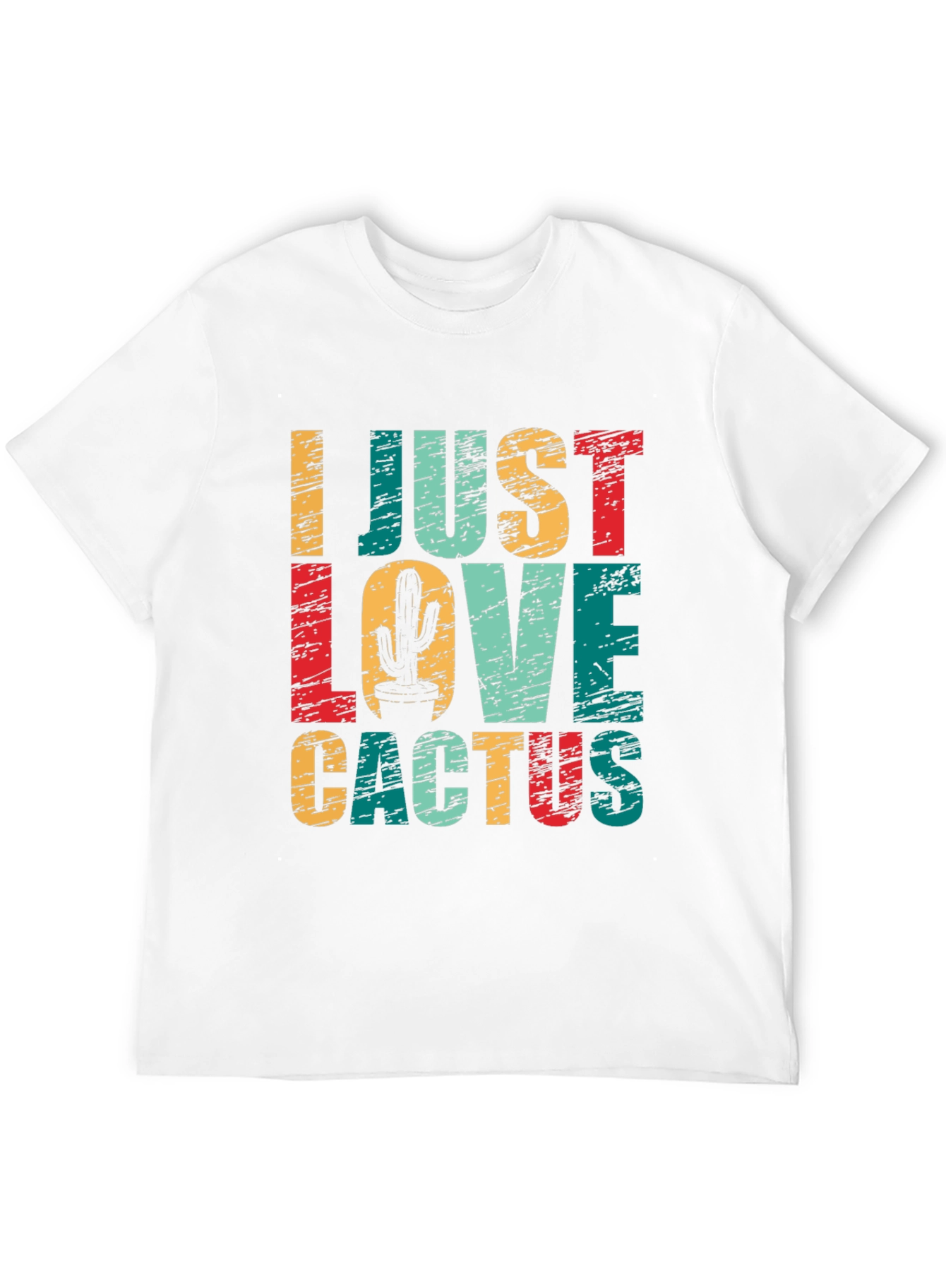 Black I Just Love Cactus Graphic T-Shirt - Unisex Cotton Tee view 12