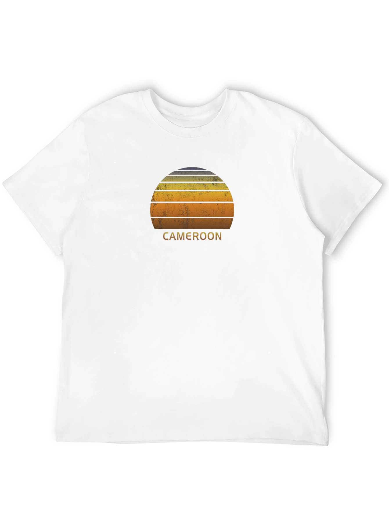 Black Cameroon Sunset Graphic Tee - Black Cotton T-Shirt view 12
