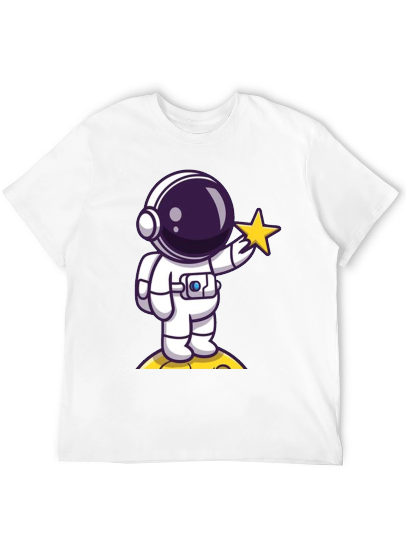 Black Astronaut Holding Star Graphic T-Shirt view 12