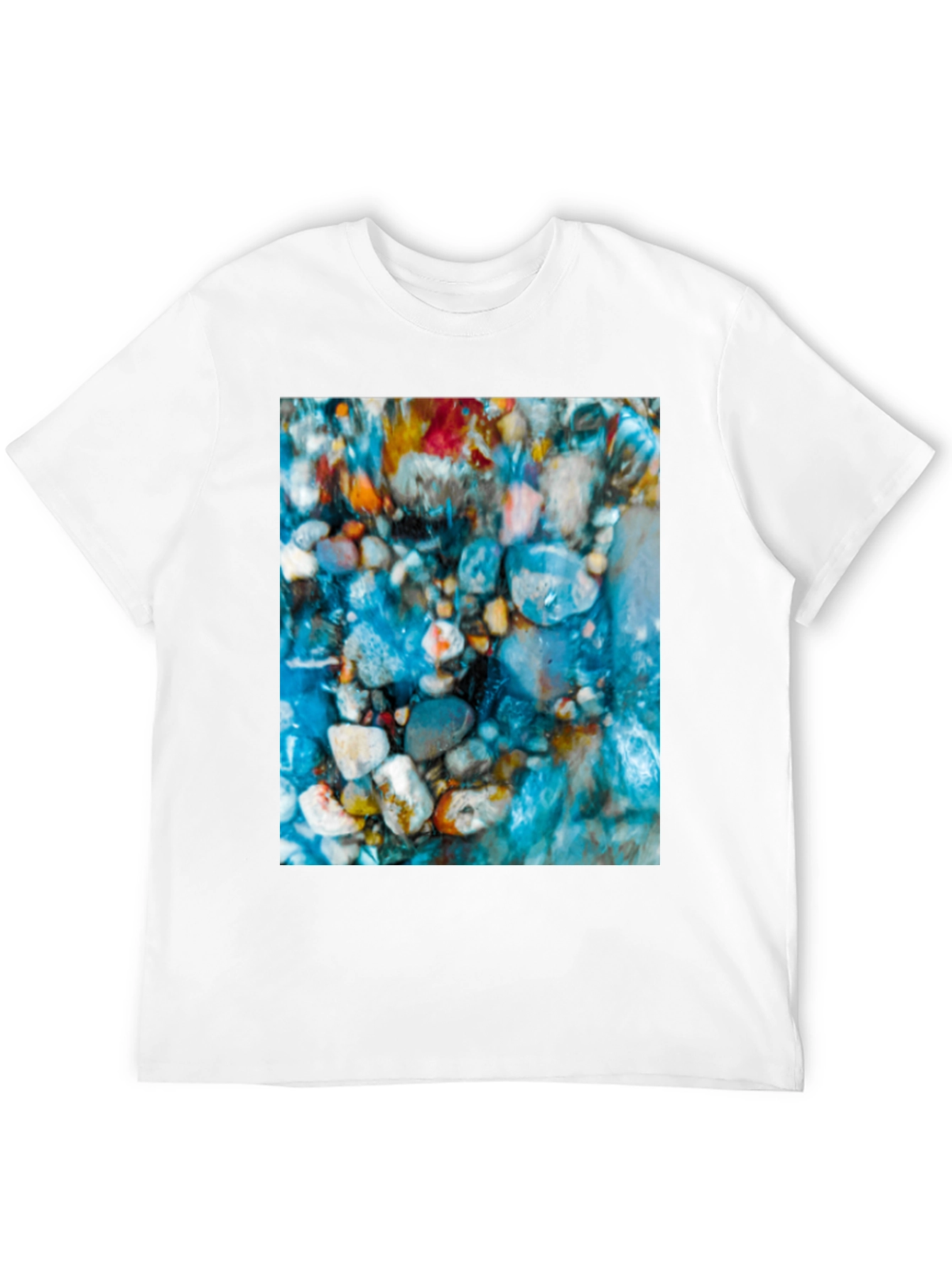 Black Vibrant Riverbed Graphic Tee - Men's Black T-Shirt view 12