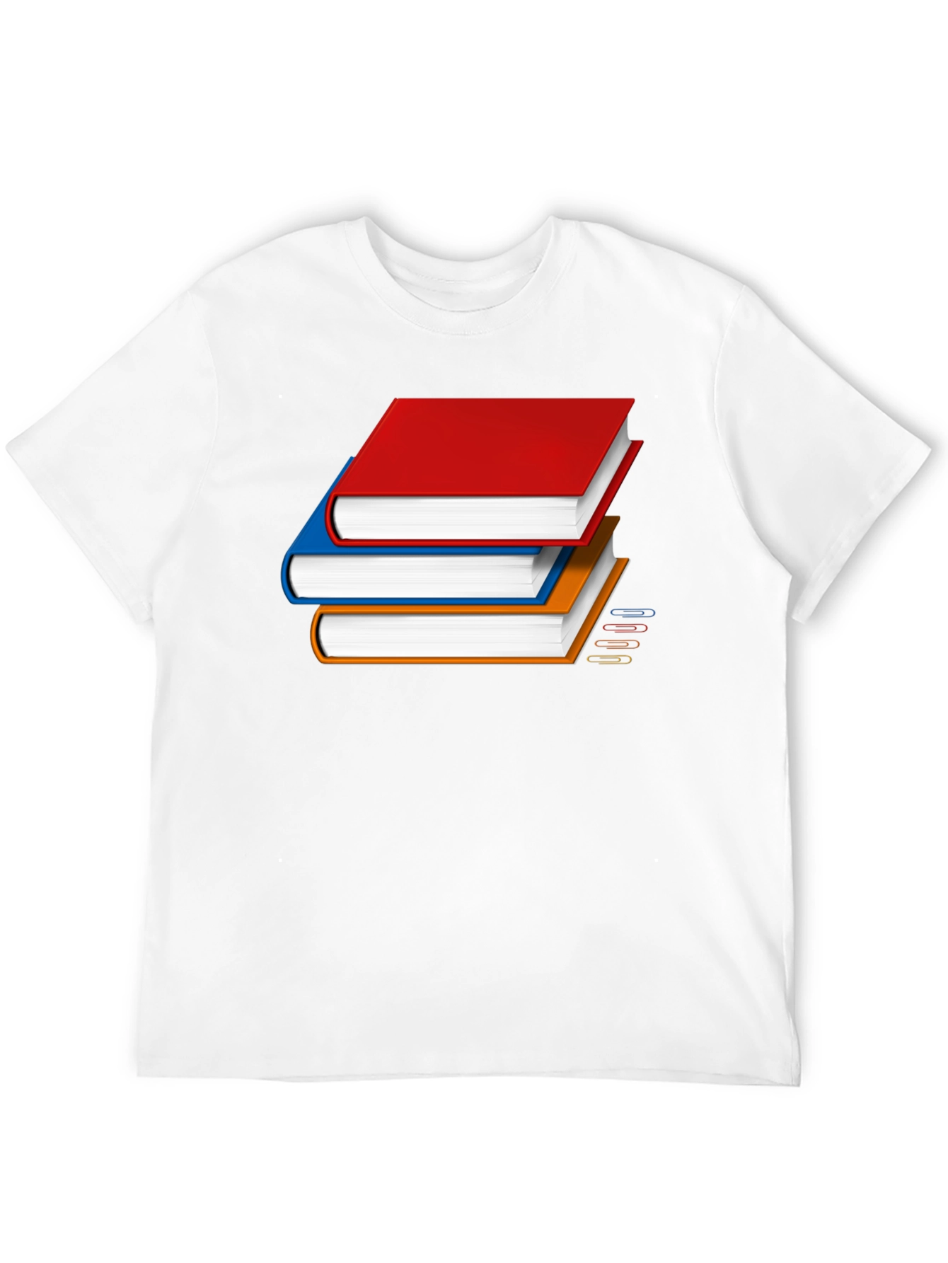 Black Book Stack Graphic T-Shirt - Novelty Reader Tee view 12