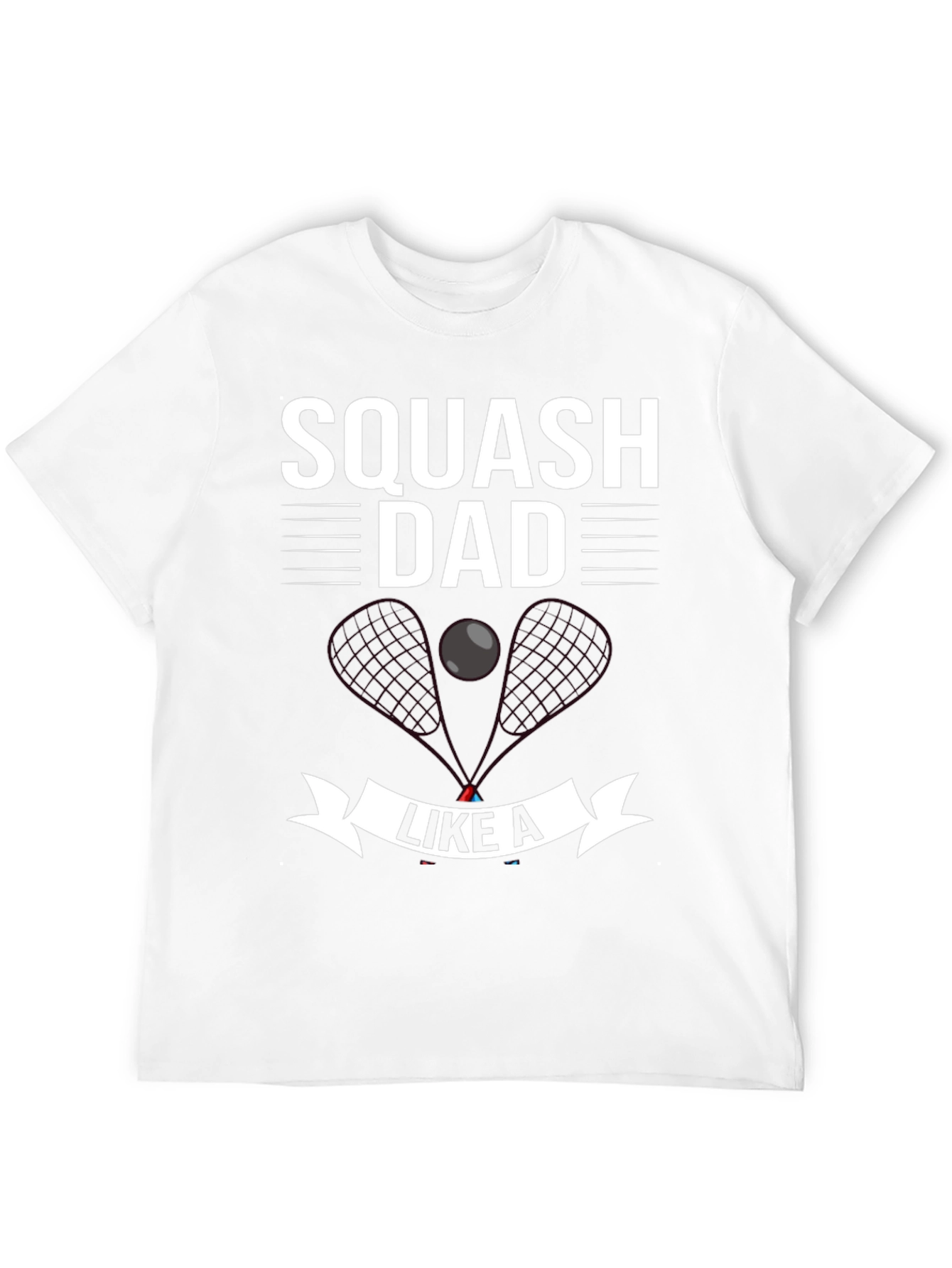 Black Squash Dad Graphic T-Shirt for Squash Lovers view 12