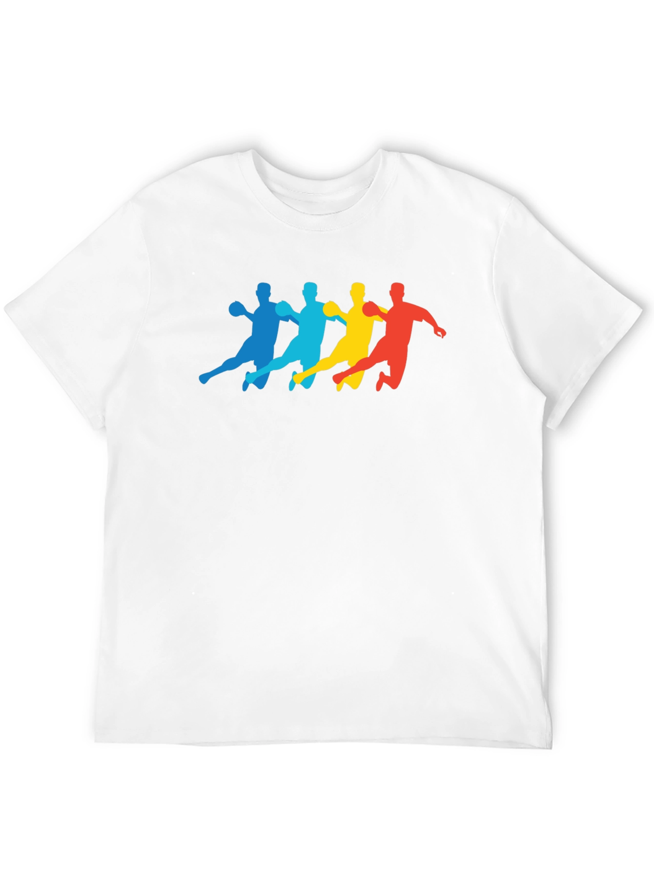 Black Handball Player Silhouette Graphic Tee - Black view 12