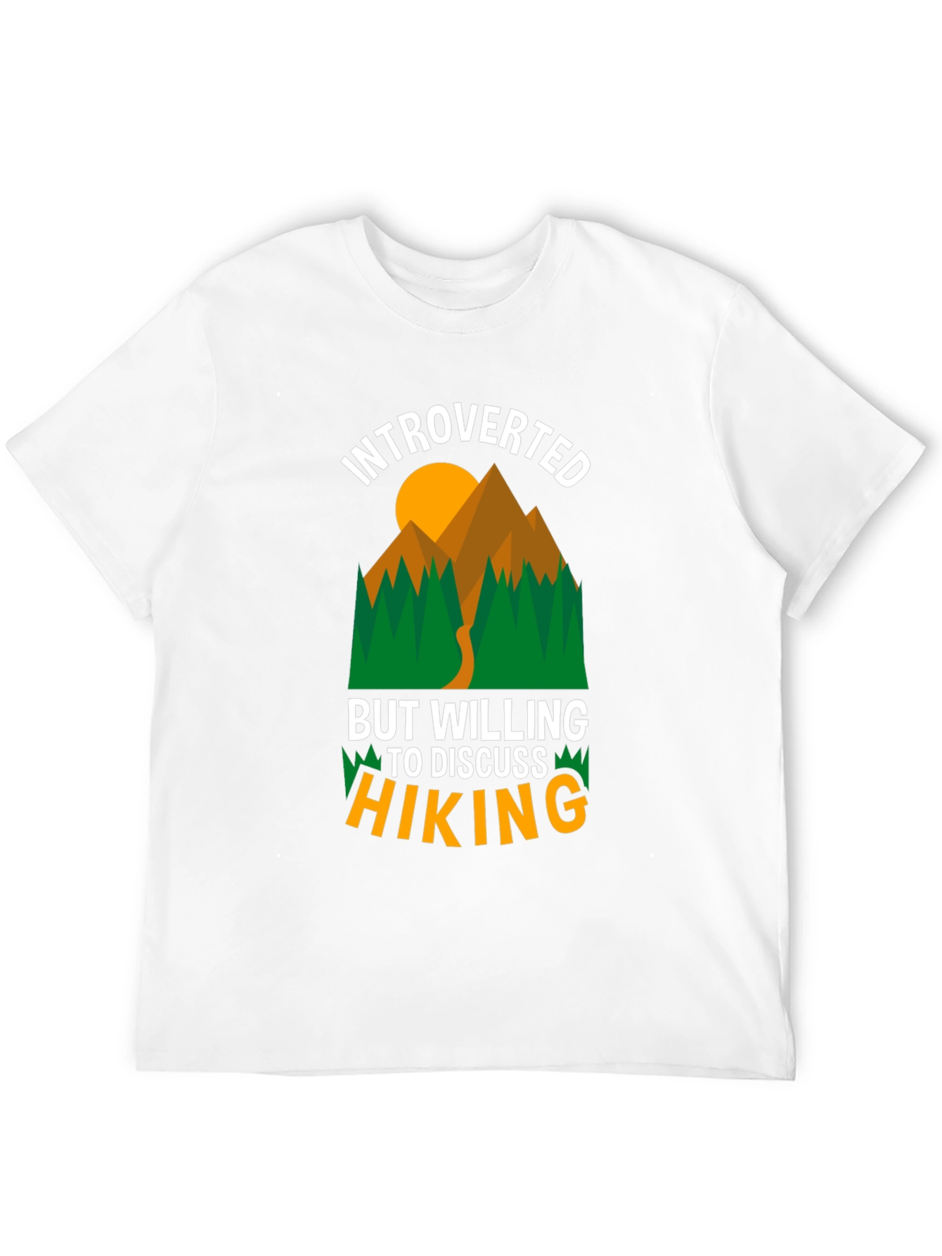 Black Introverted Hiking Graphic T-Shirt view 12