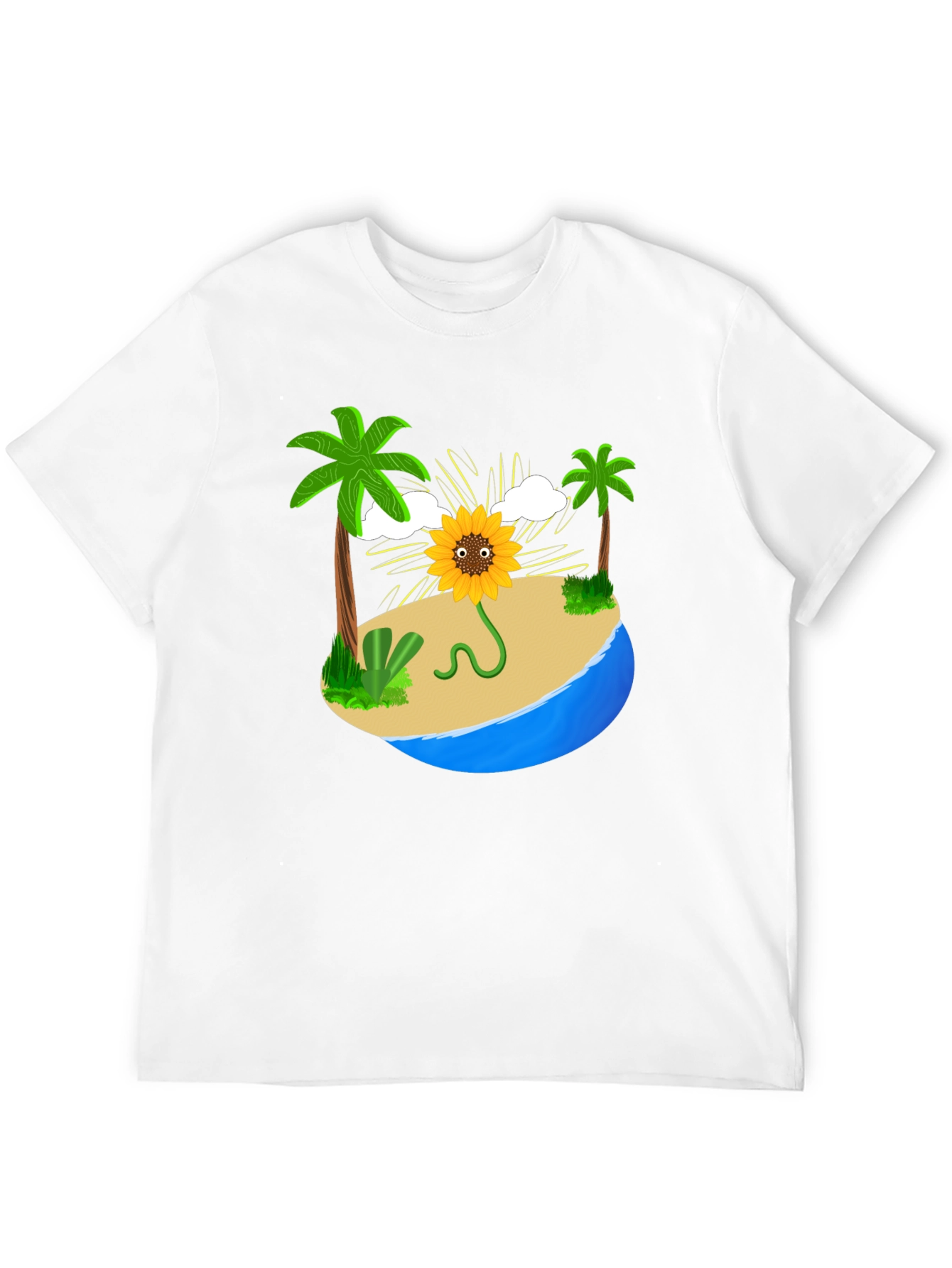 Black Sunflower Island Graphic Tee - Men's Black T-Shirt view 12