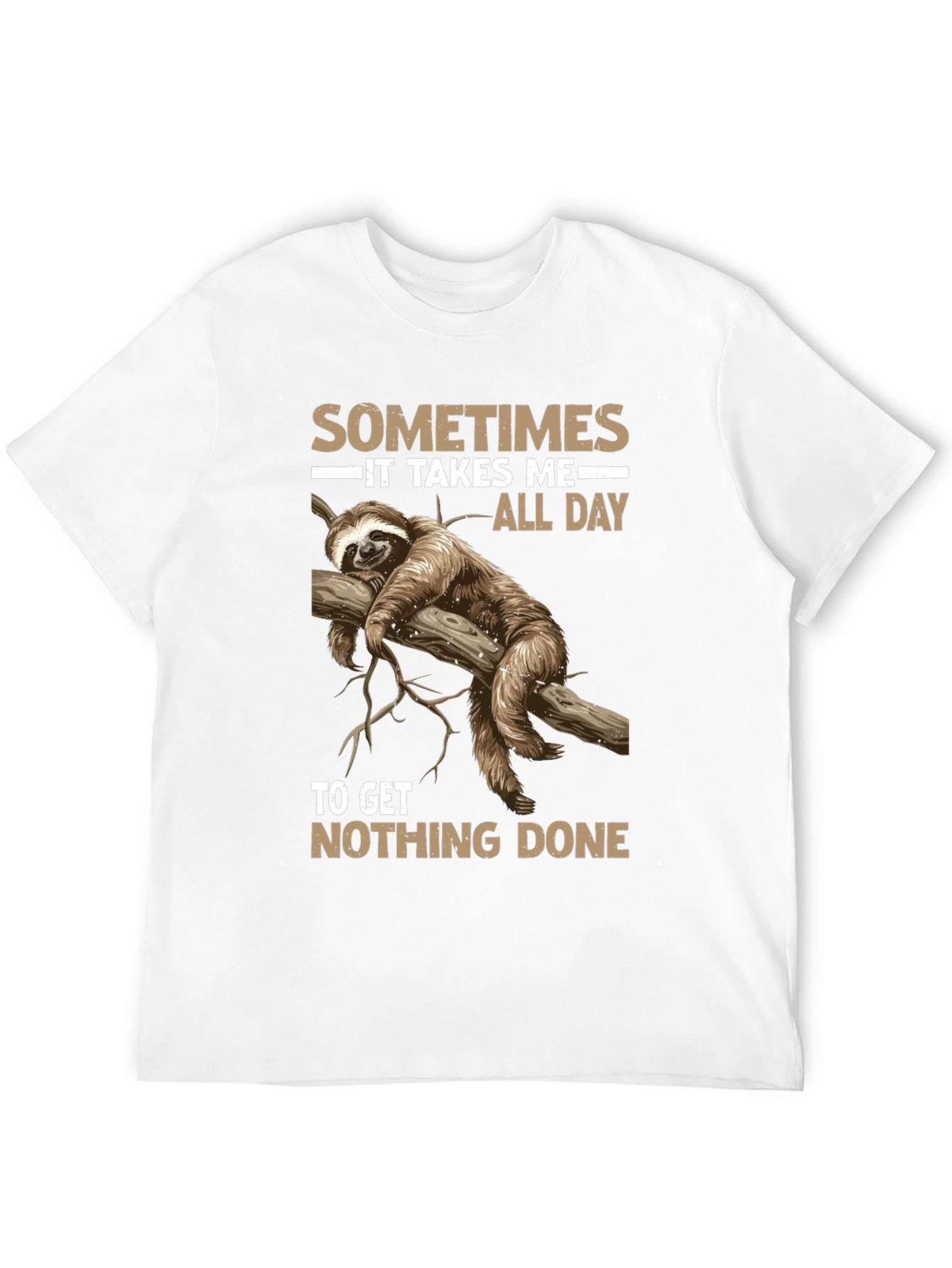 Black Sloth Graphic T-Shirt - Sometimes It Takes Me All Day view 12