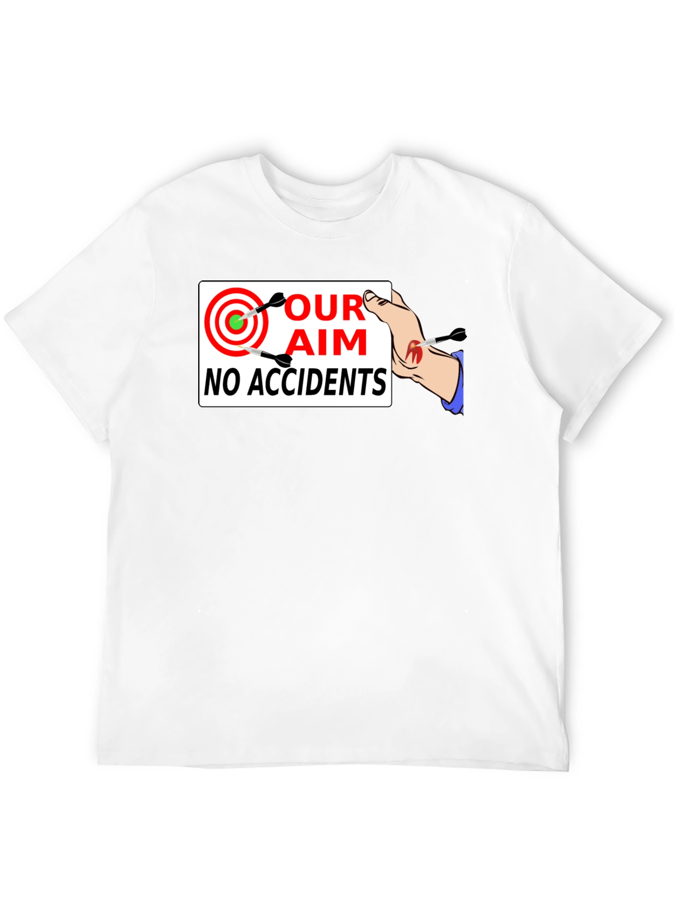 Black Our Aim, No Accidents T-Shirt - Safety First! view 12