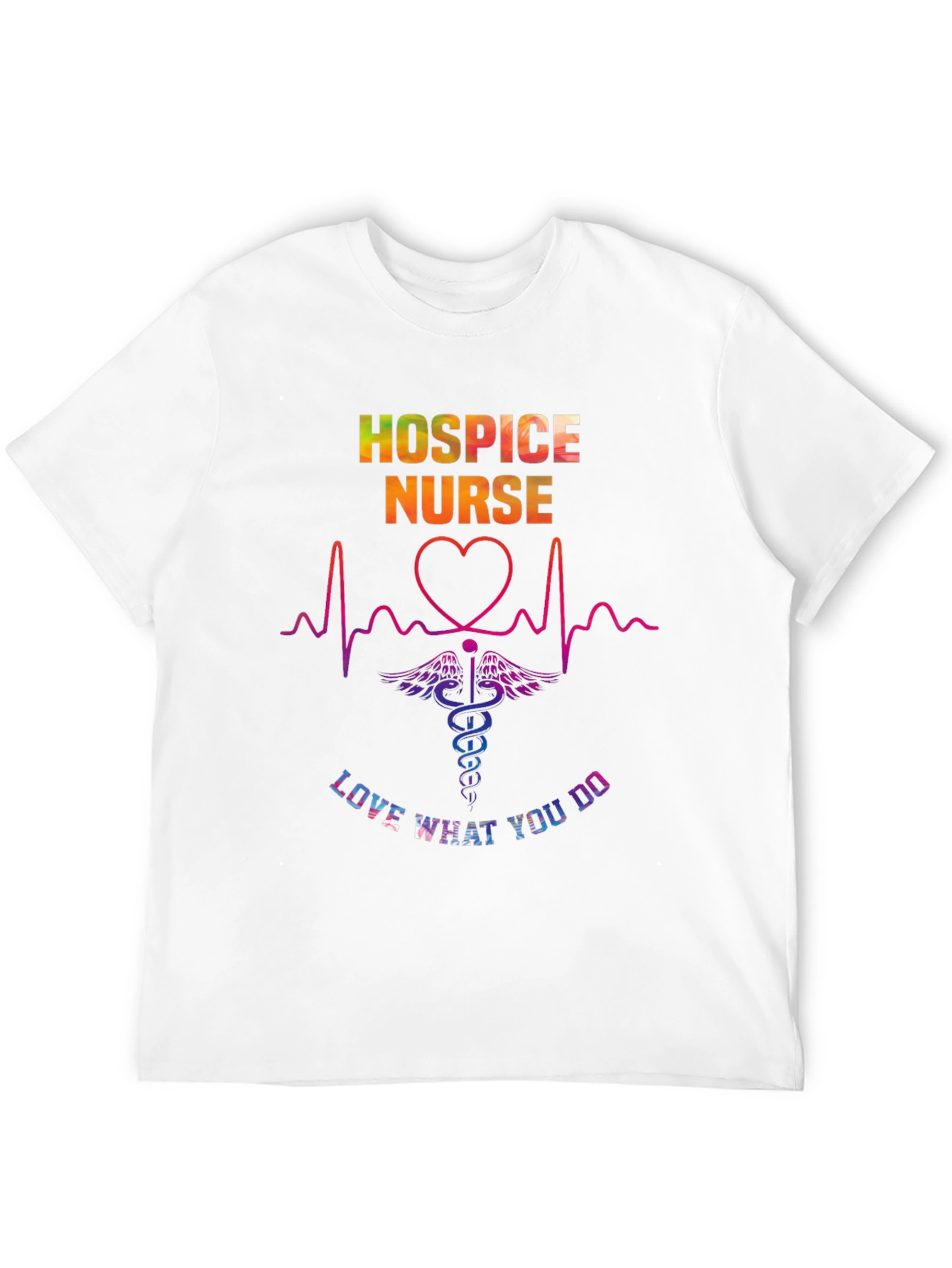 Hospice Nurse Rainbow Graphic Tee - 12