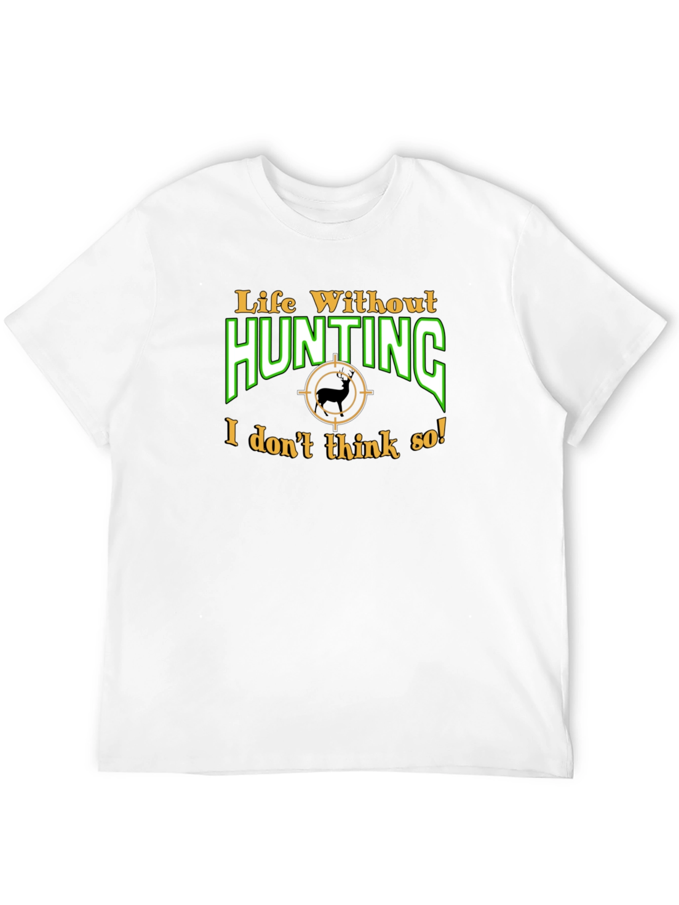 Black Life Without Hunting T-Shirt - Black Cotton Tee view 12