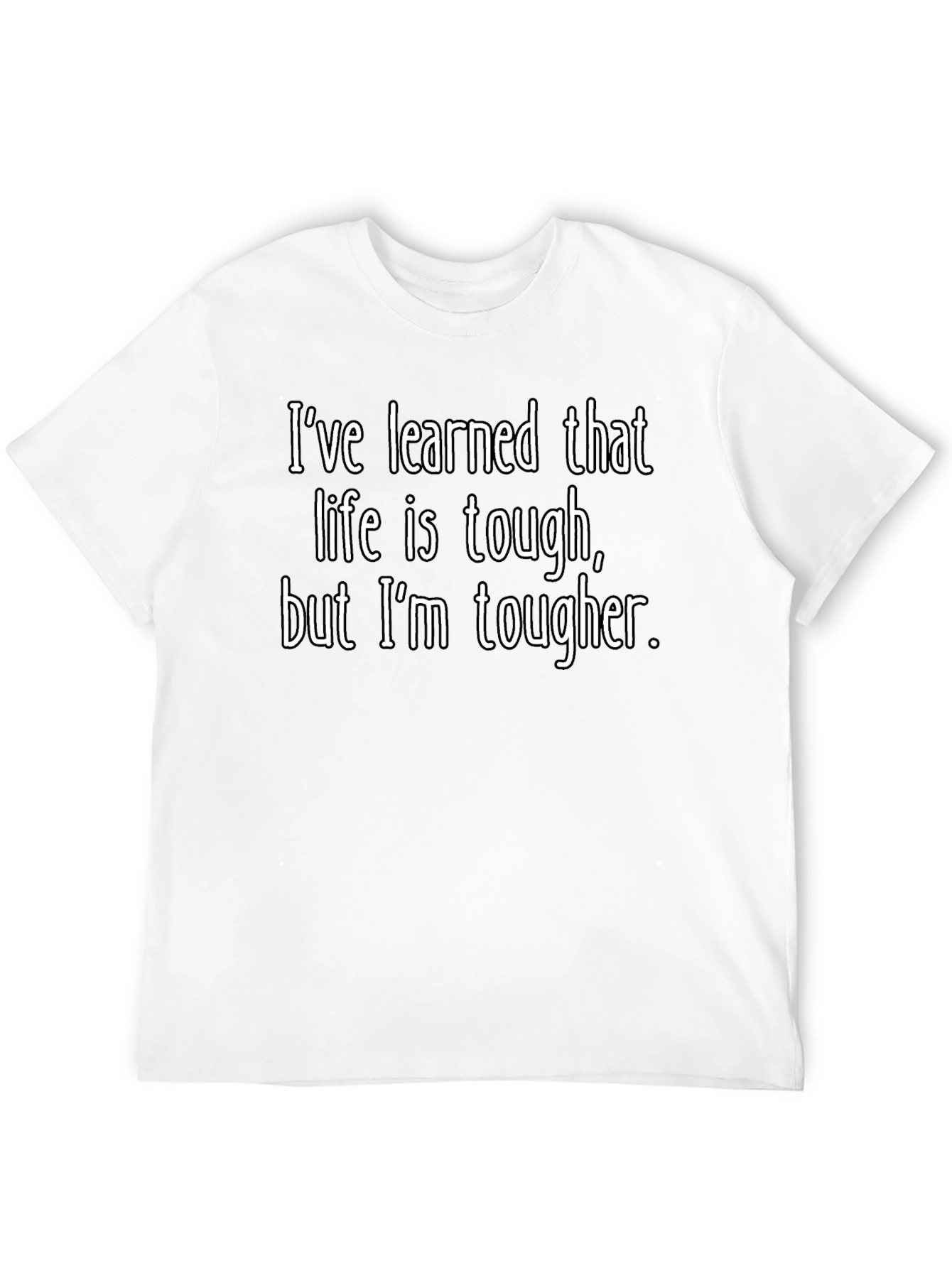 Black Tougher Than Life T-Shirt - Inspirational Graphic Tee view 12
