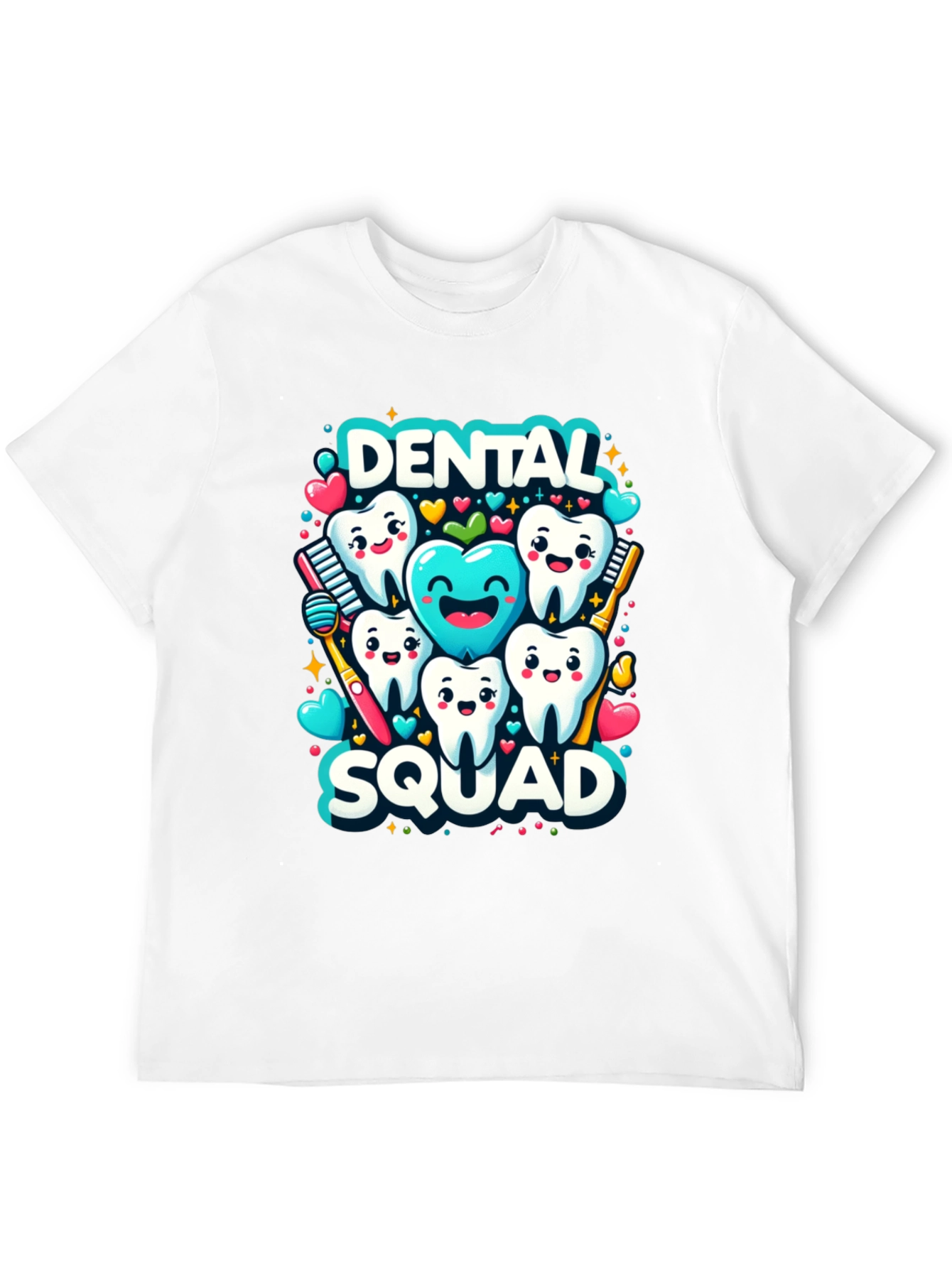 Black Dental Squad Graphic Tee - Funny Tooth Shirt view 12