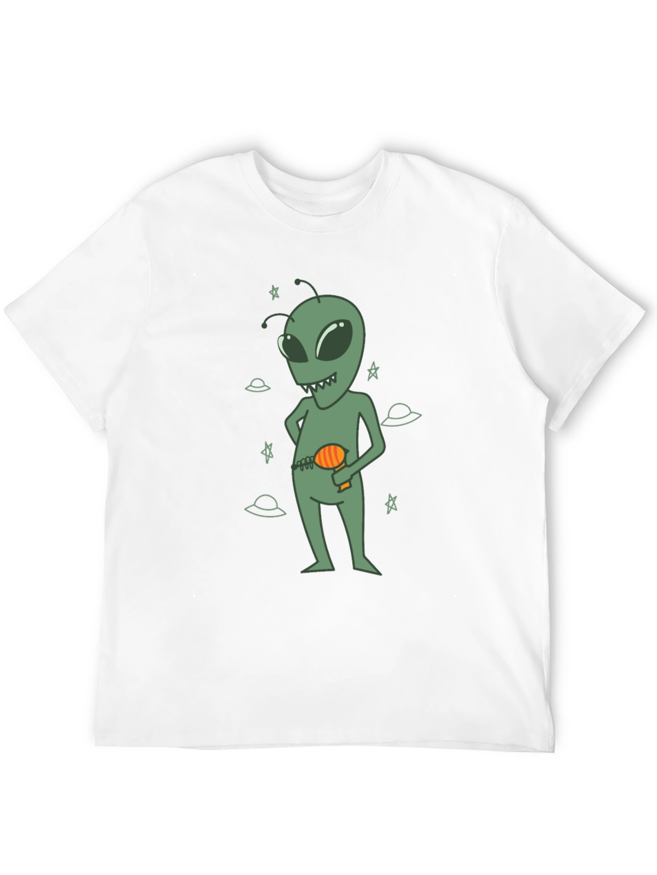Black Alien Graphic Black T-Shirt for Casual Wear view 12