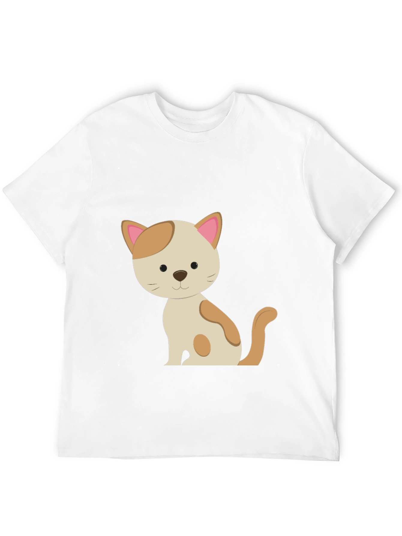 Black Cute Cat Graphic Tee - Unisex Black T-Shirt view 12