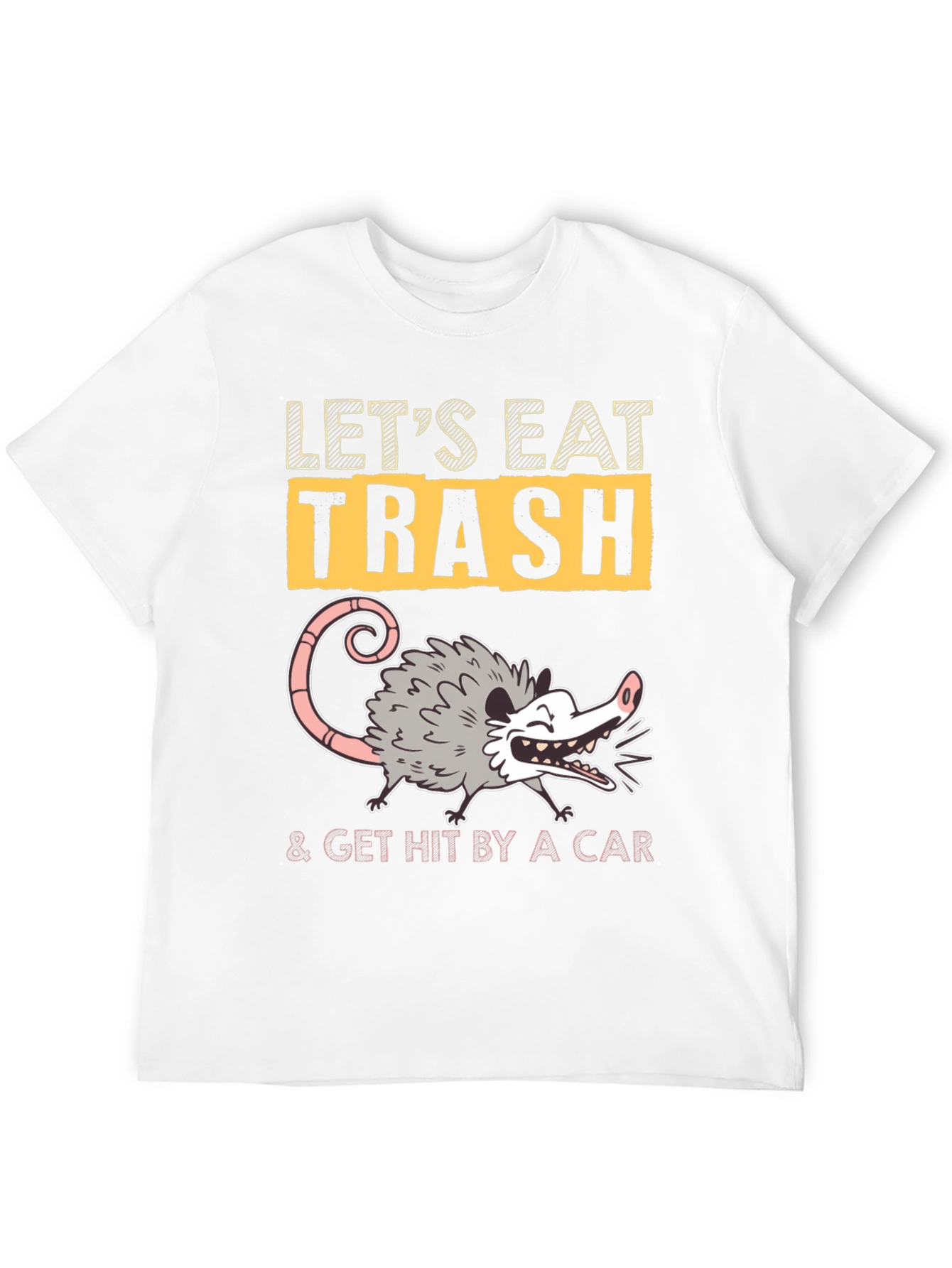 Black Let's Eat Trash Opossum Graphic Tee view 12