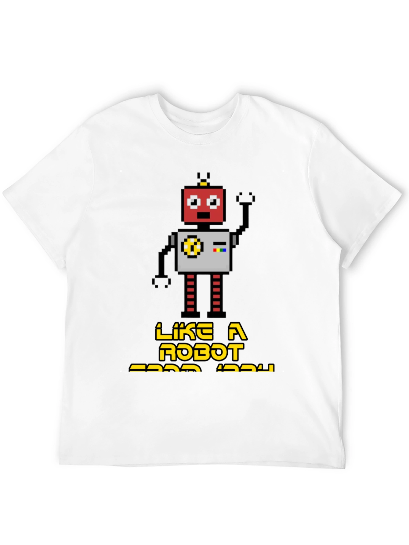 Black Retro Robot Graphic T-Shirt - Black view 12