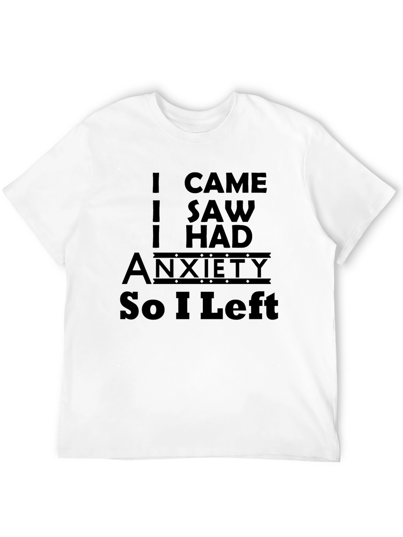 Black Anxiety Humor Black T-Shirt view 12