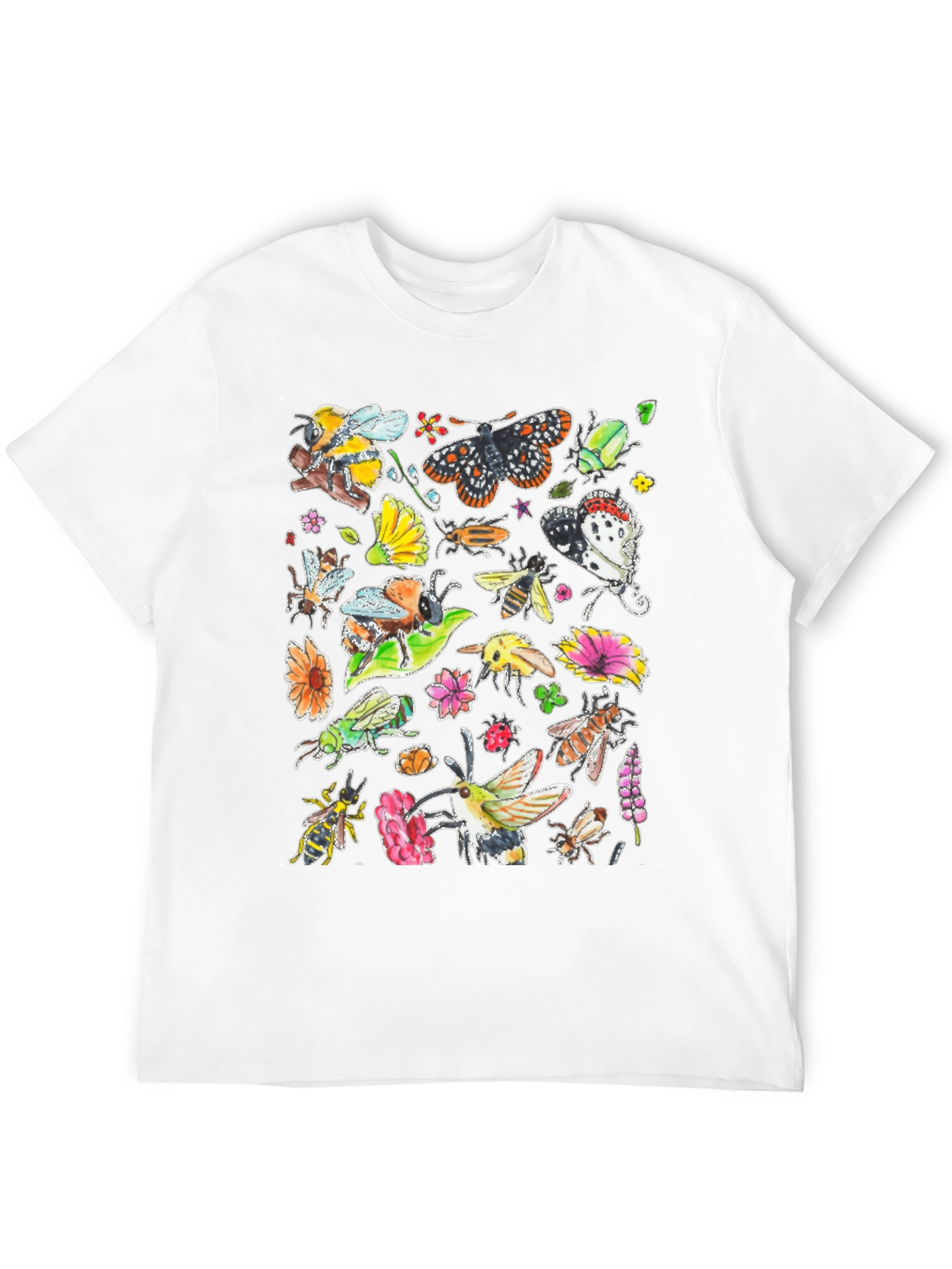 Black Nature Insects Black T-Shirt view 12