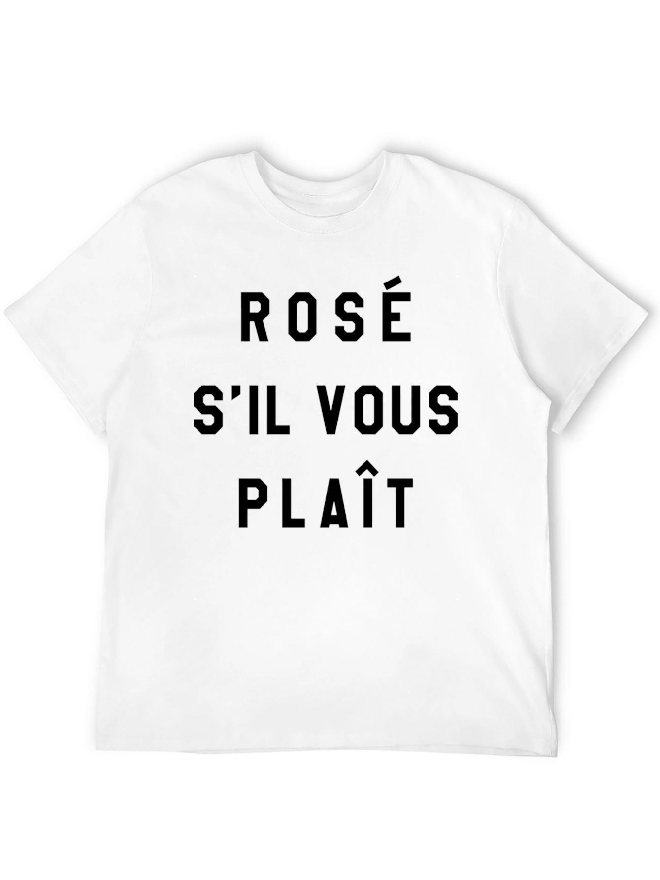Black Rosé S'il Vous Plaît T-Shirt - Stylish French Saying Tee view 12