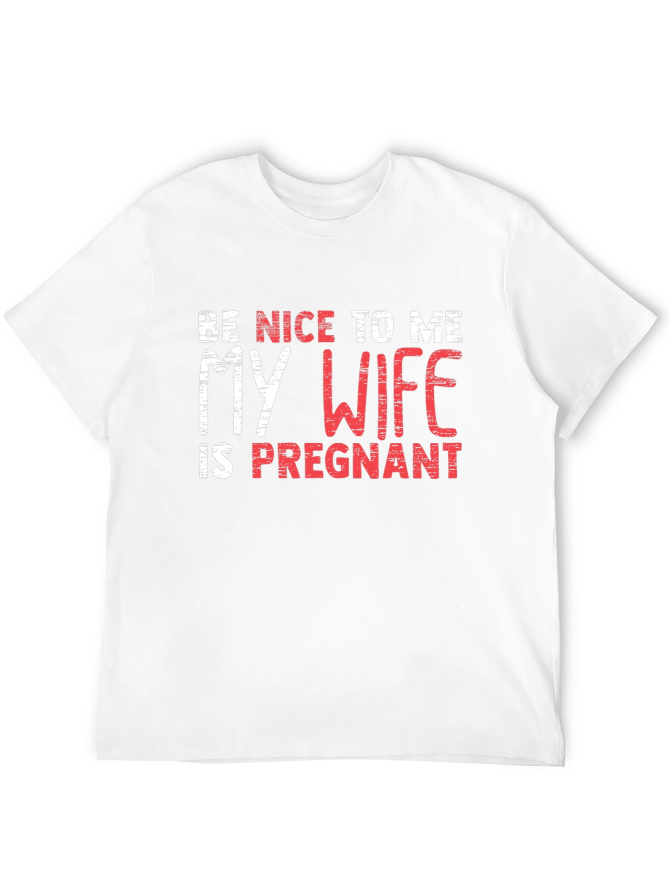 Black Funny Pregnancy Announcement Men's T-Shirt view 12
