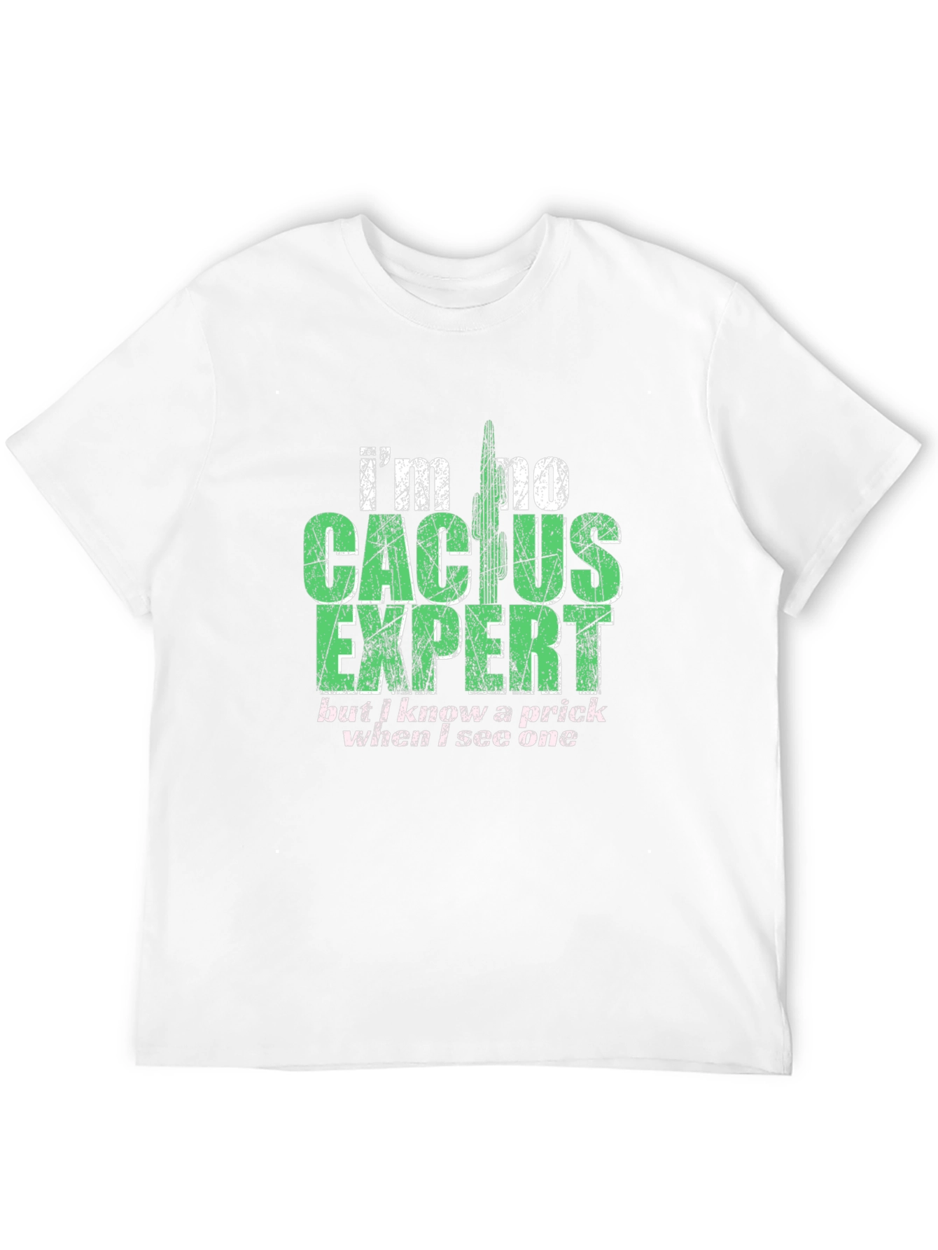 Black Cactus Expert Graphic T-Shirt - Funny Sarcastic Tee view 12