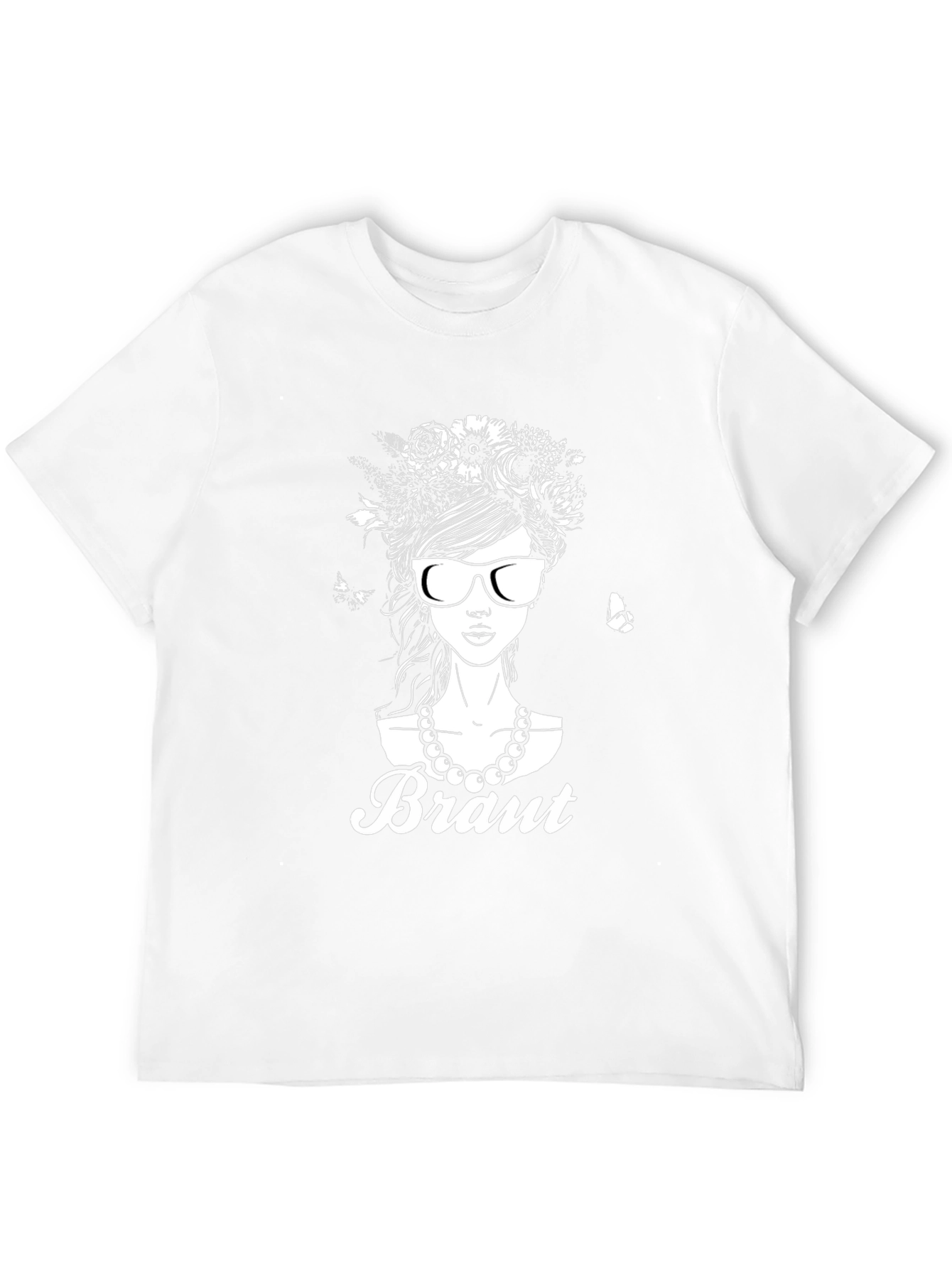 Black Bride T-Shirt - Floral Headdress & Sunglasses view 12