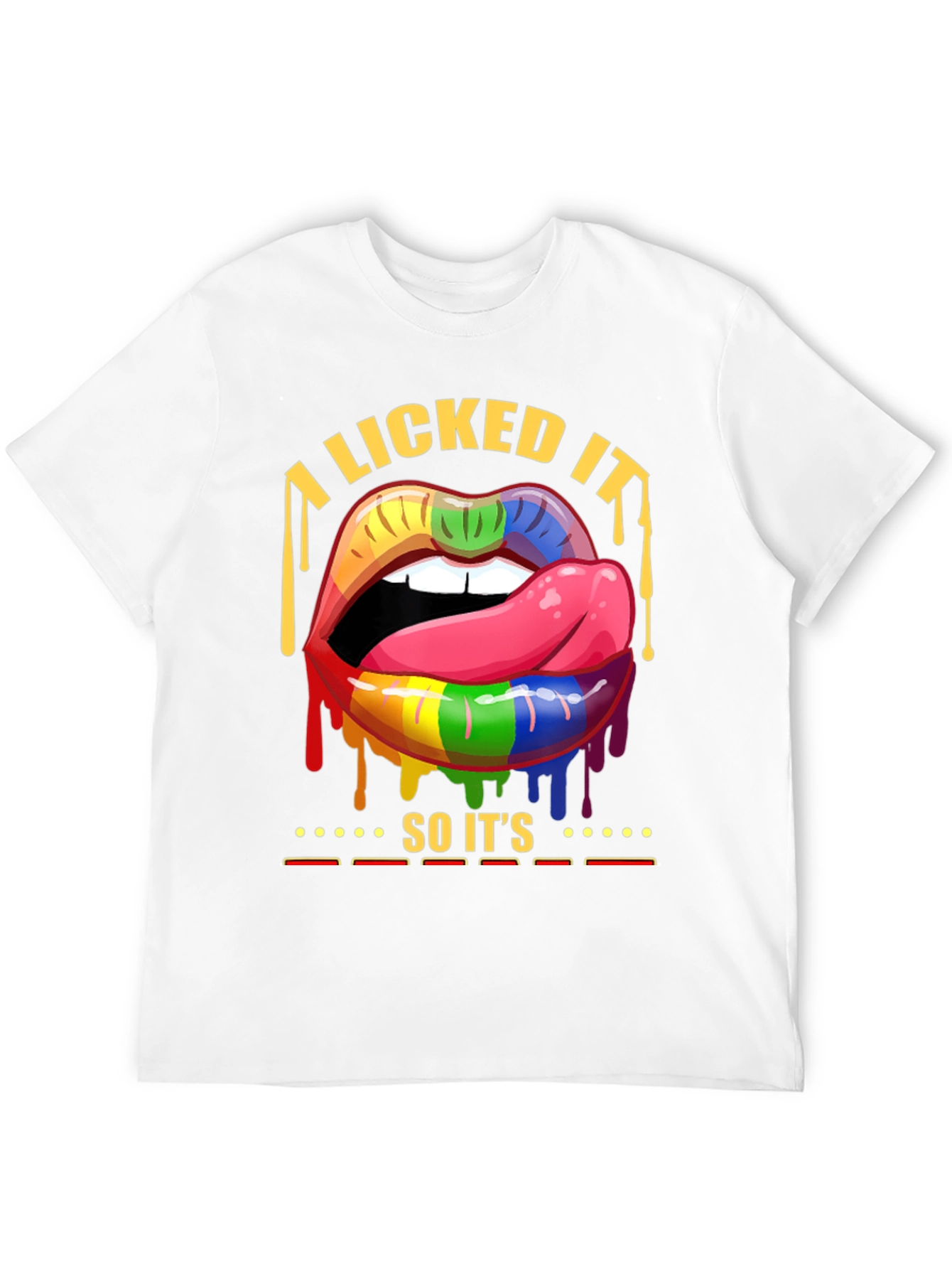 Black Rainbow Lips Pride T-Shirt view 12