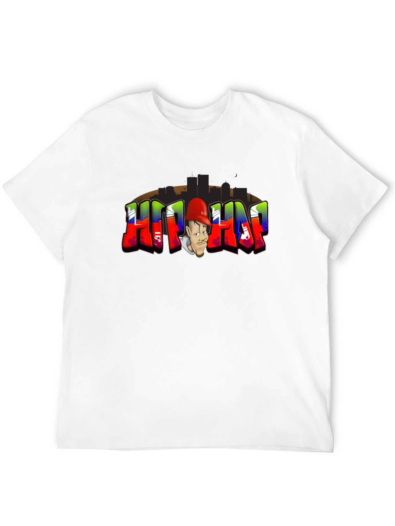 Black Hip Hop Cartoon Graphic Black T-Shirt view 12