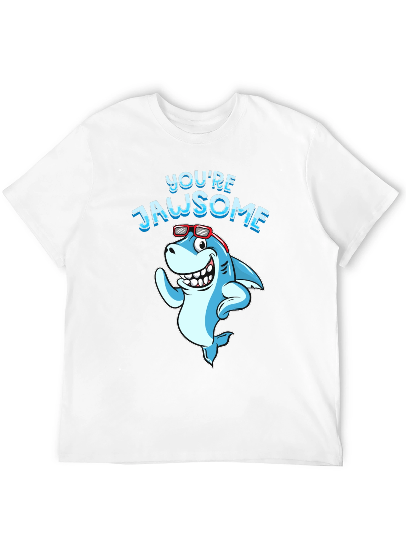 Black You're Jawsome Shark Graphic Tee - Black Cotton T-Shirt view 12