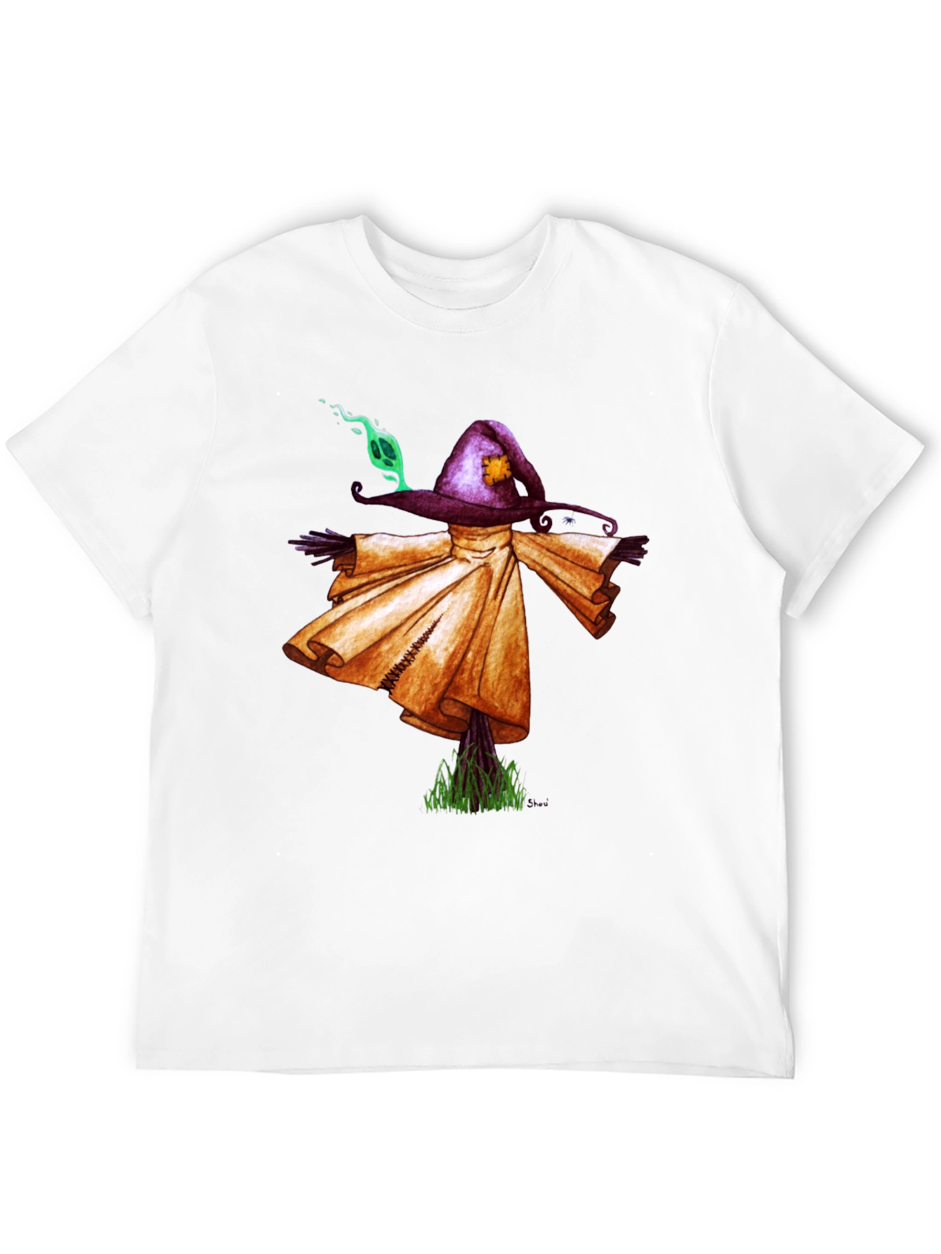 Black Scarecrow Graphic Tee - Spooky Season Style view 12