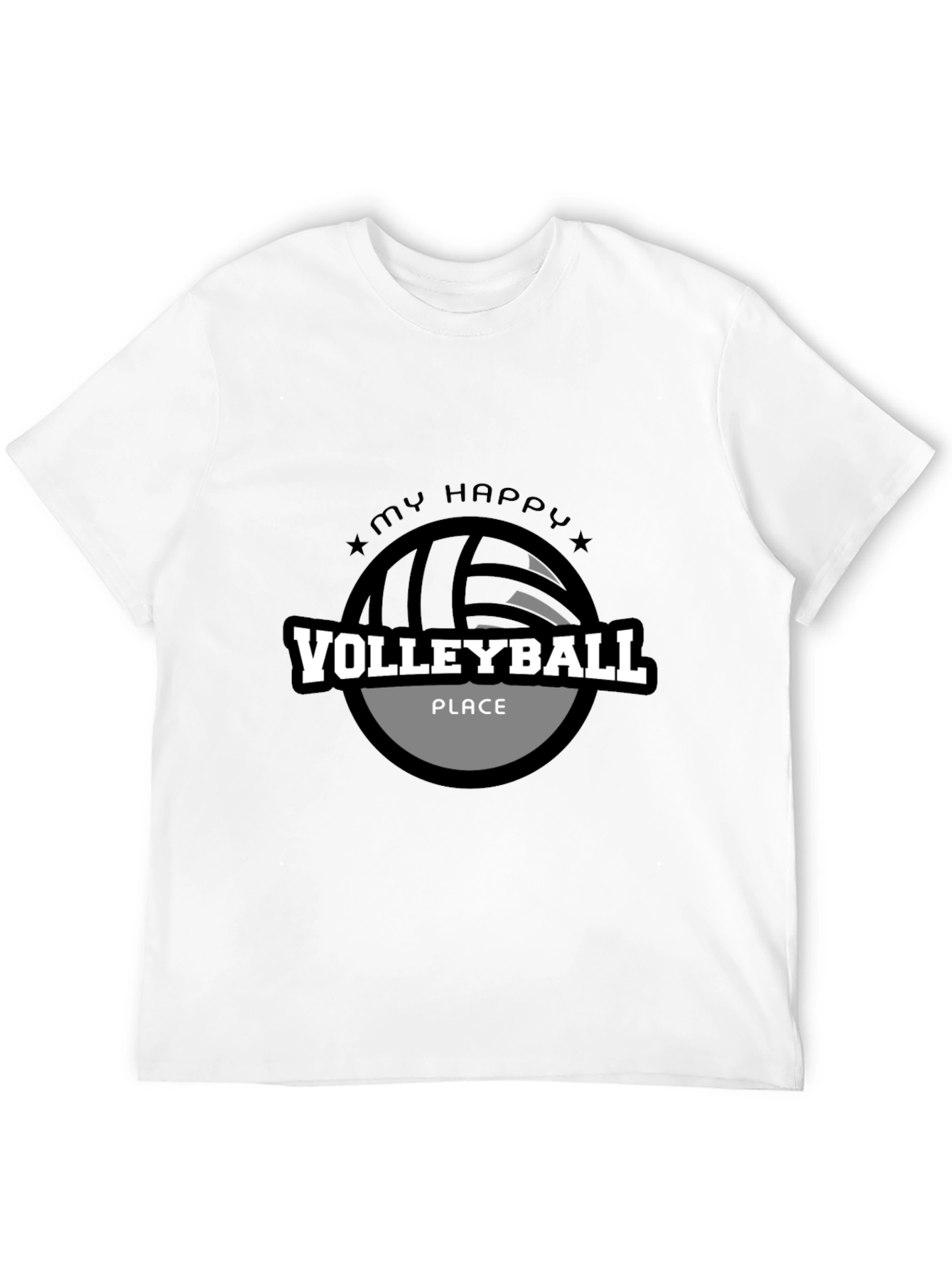 Black Volleyball T-Shirt - My Happy Place view 12