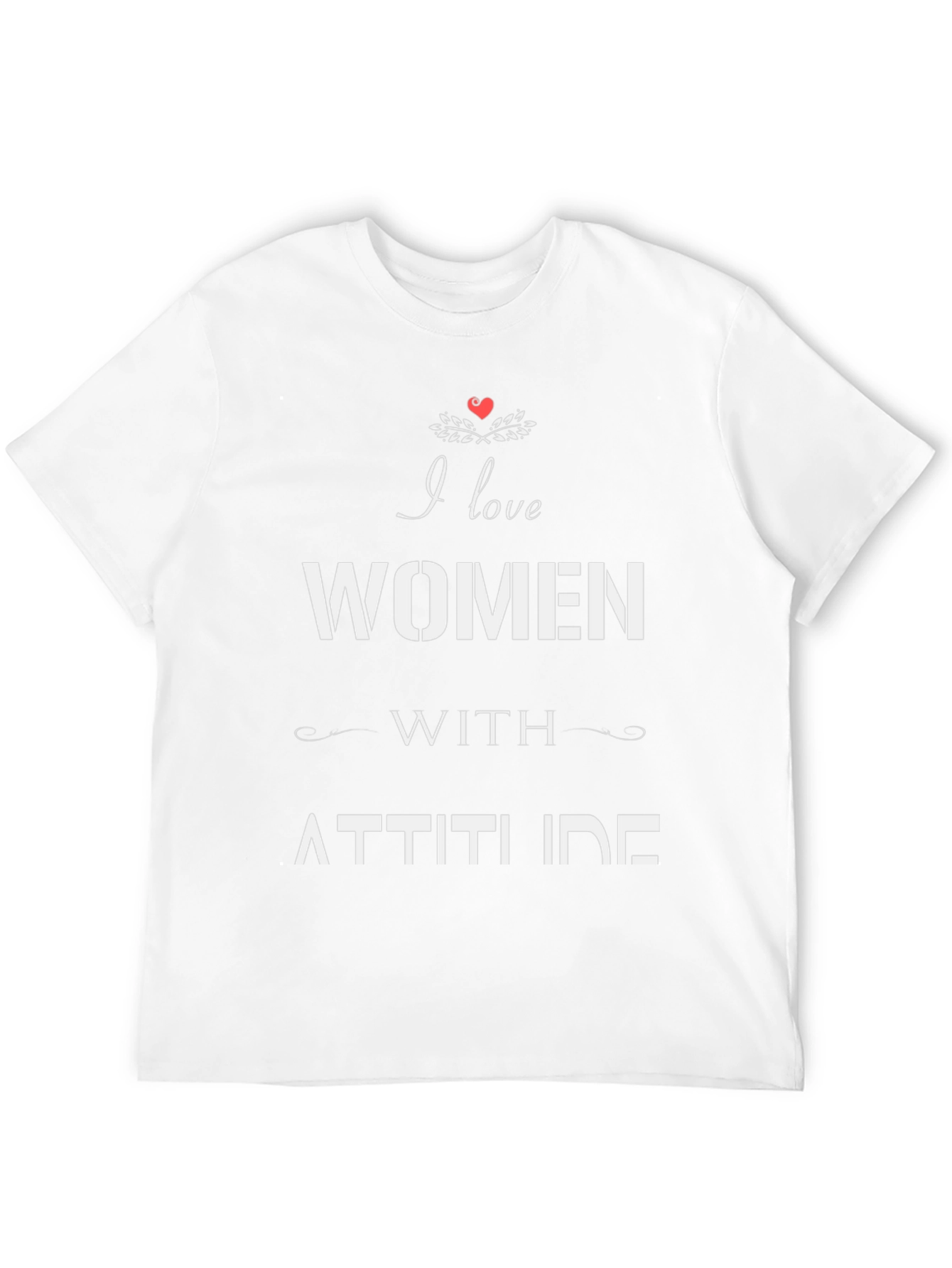 Black I Love Women with Attitude Graphic T-Shirt view 12