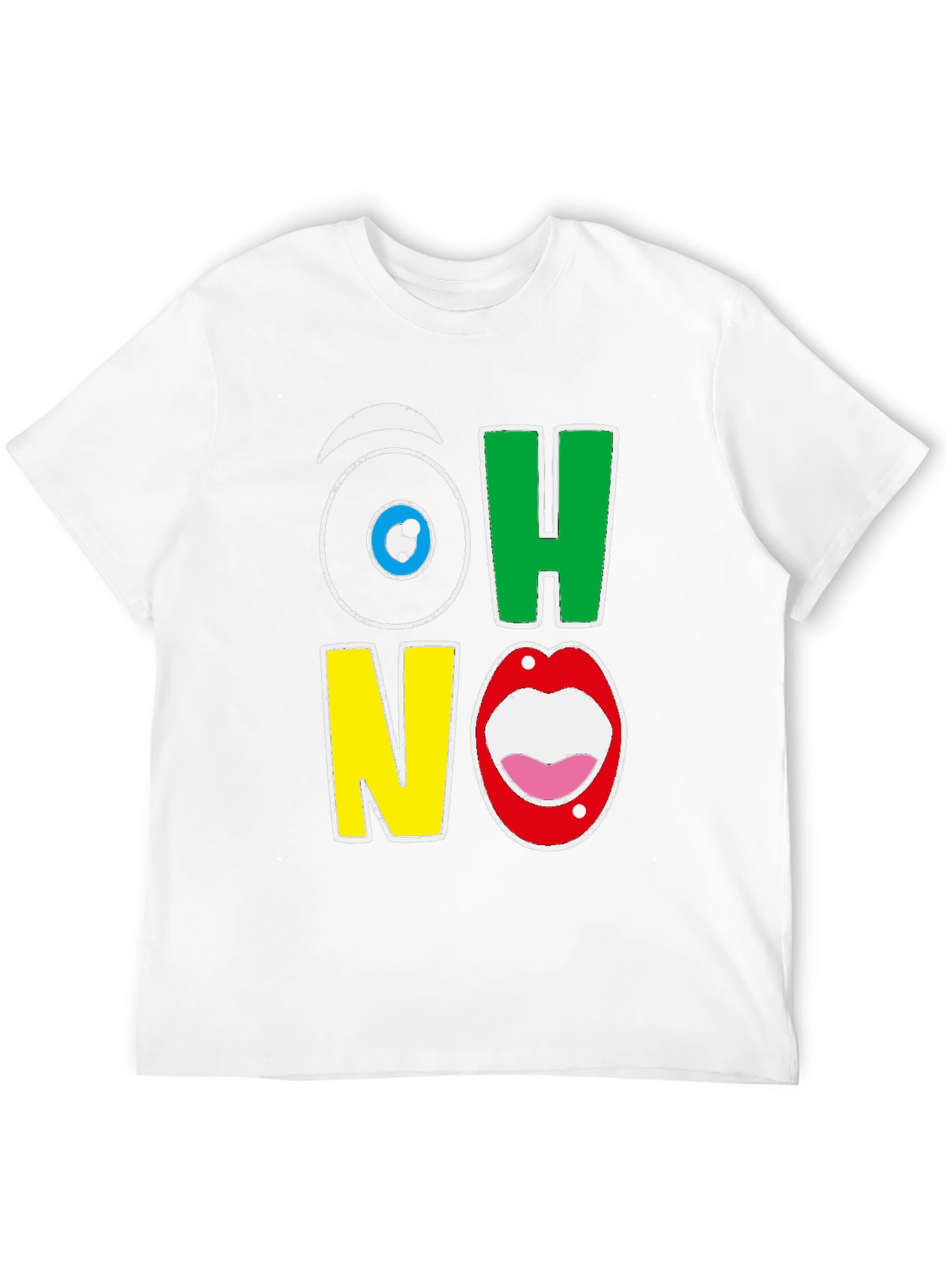 Black Oh No! Graphic Tee - Quirky T-Shirt view 12