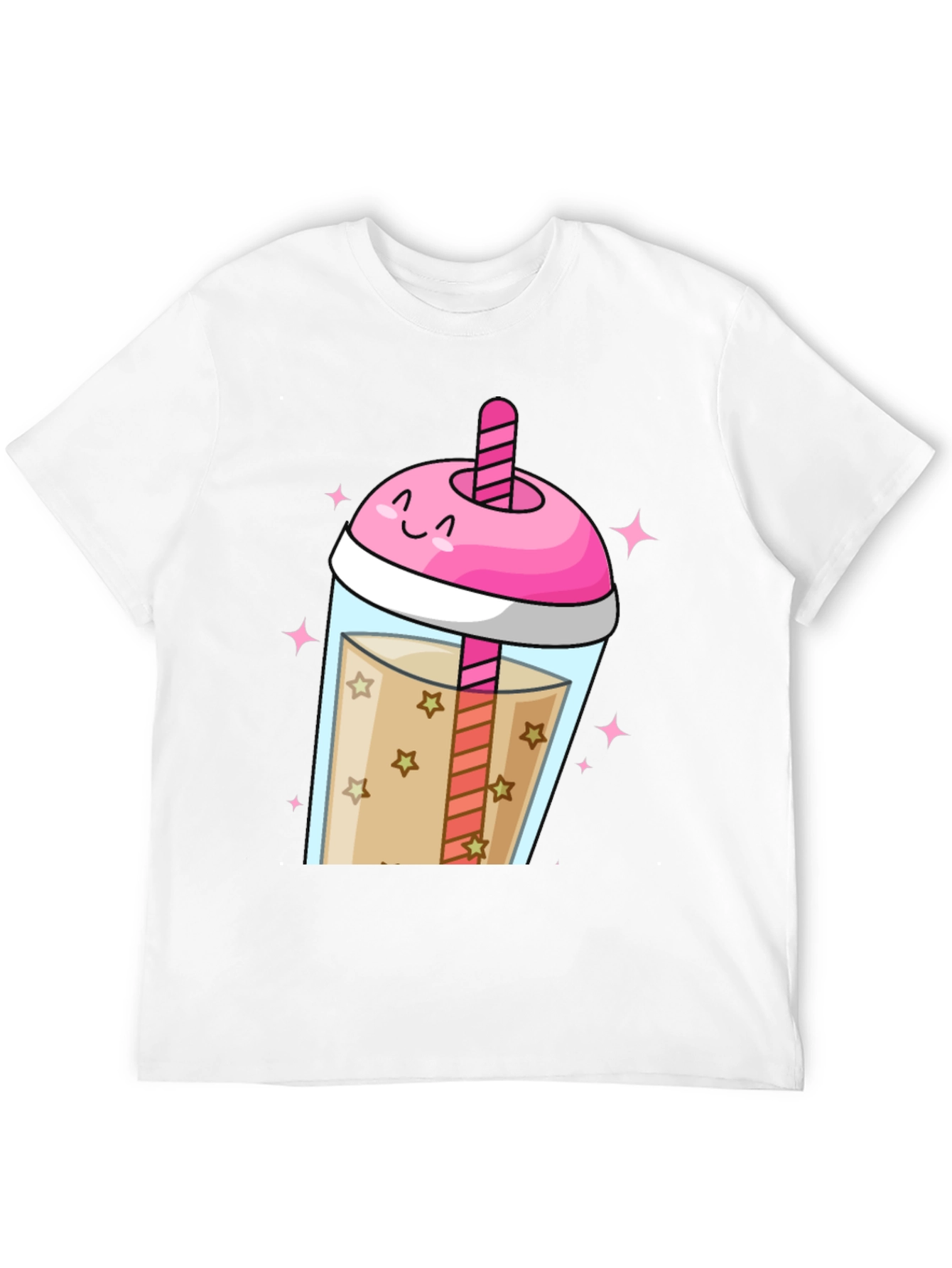 Black Kawaii Bubble Tea Graphic Tee view 12