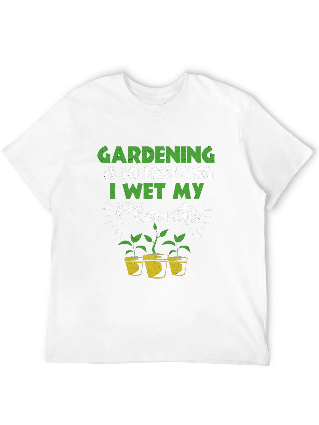 Black Gardening T-Shirt: I Wet My Plants view 12