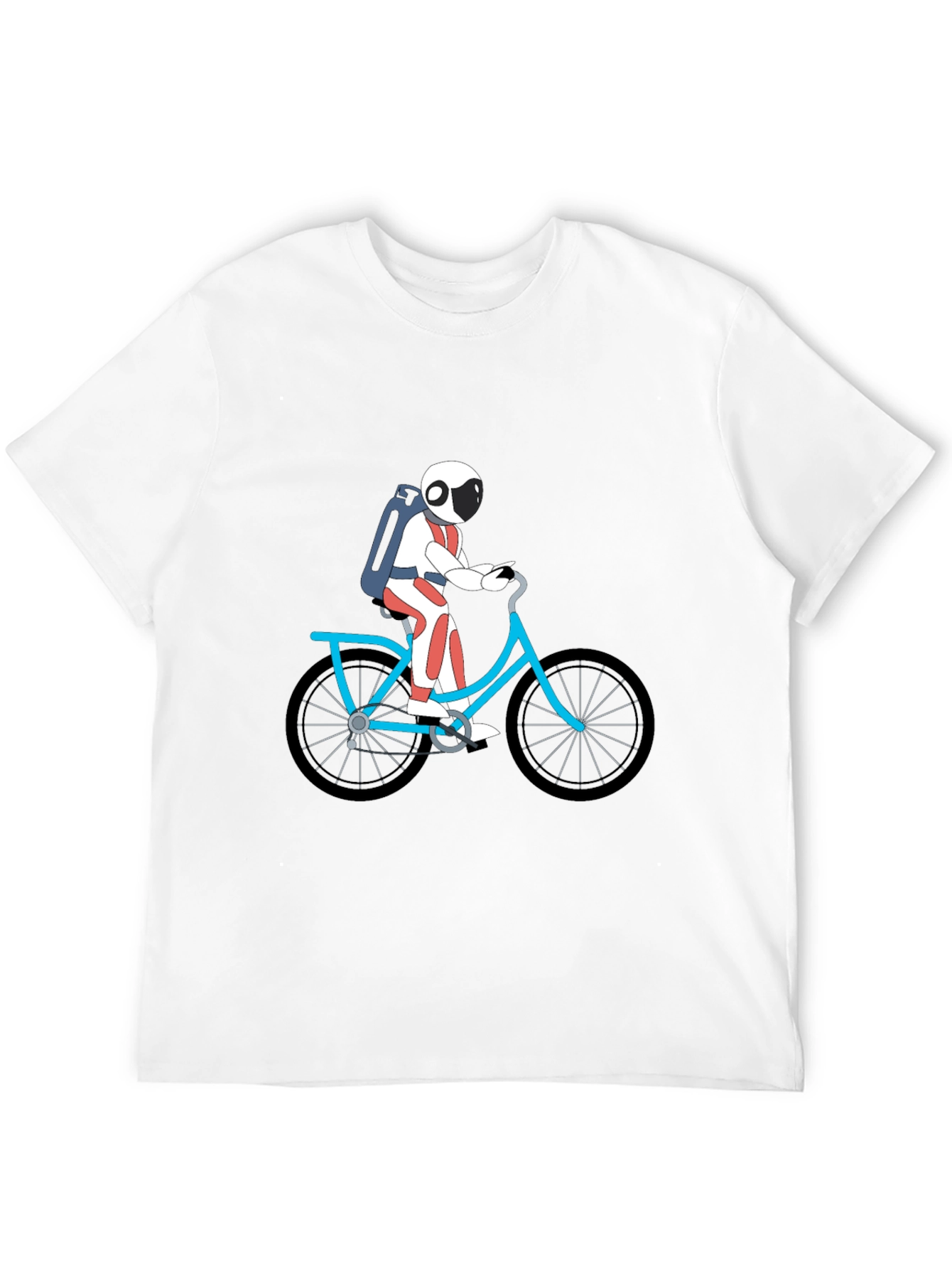 Black Astronaut on Bike Graphic Tee - Black view 12