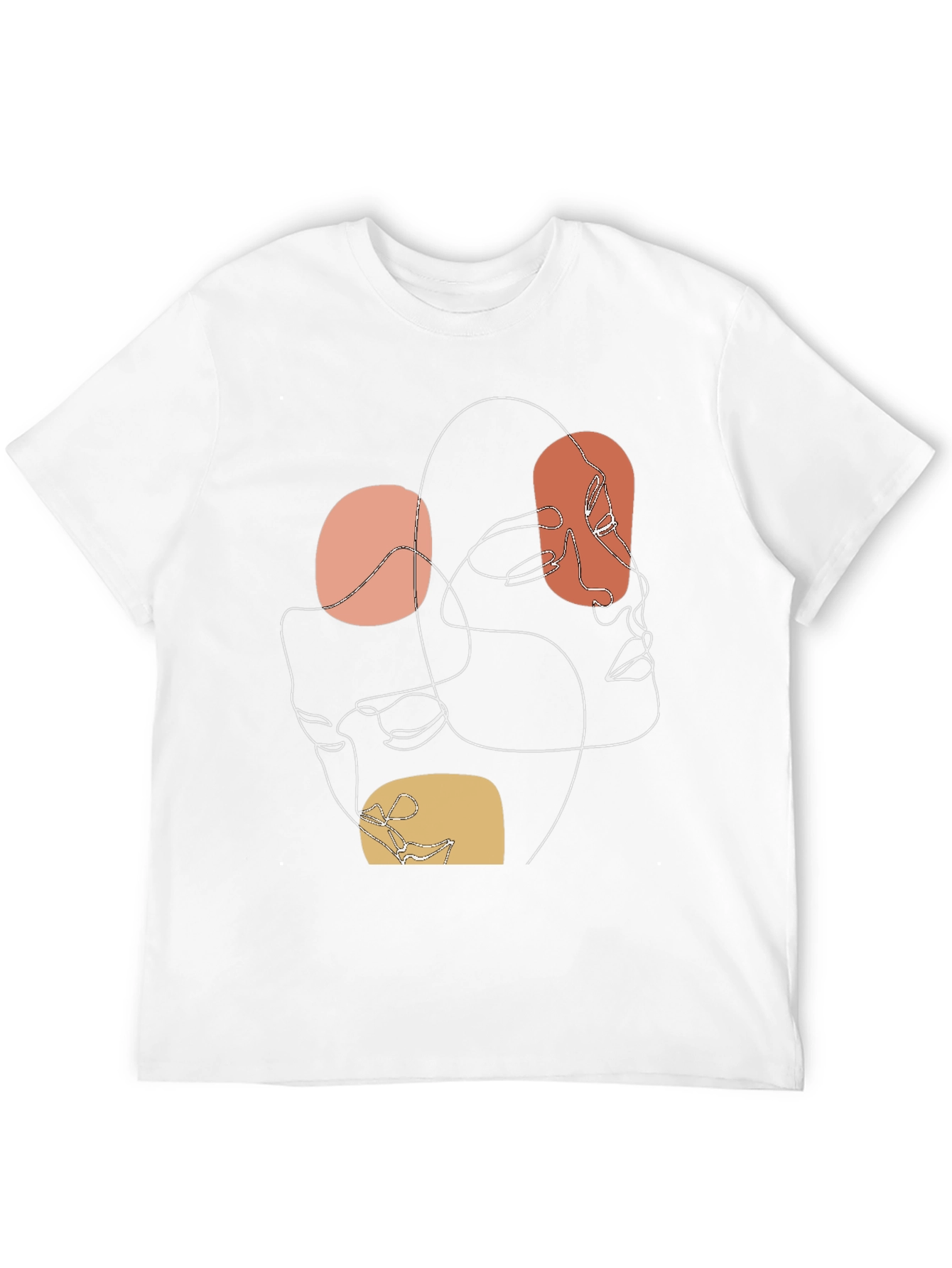 Black Abstract Line Art Graphic Tee - Modern Minimalist Design view 12