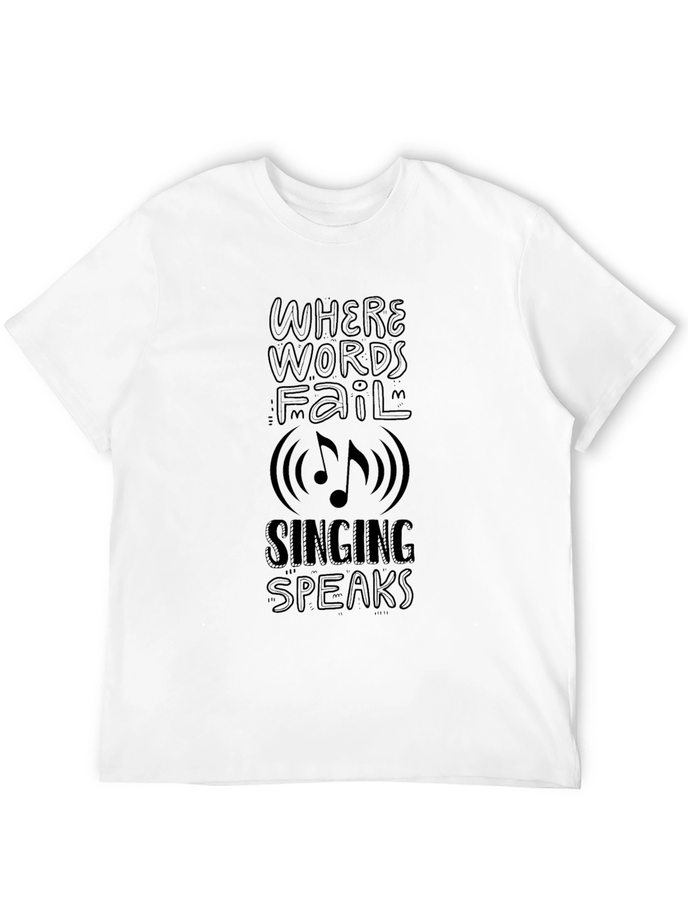 Black Music Speaks T-Shirt - Where Words Fail Tee view 12