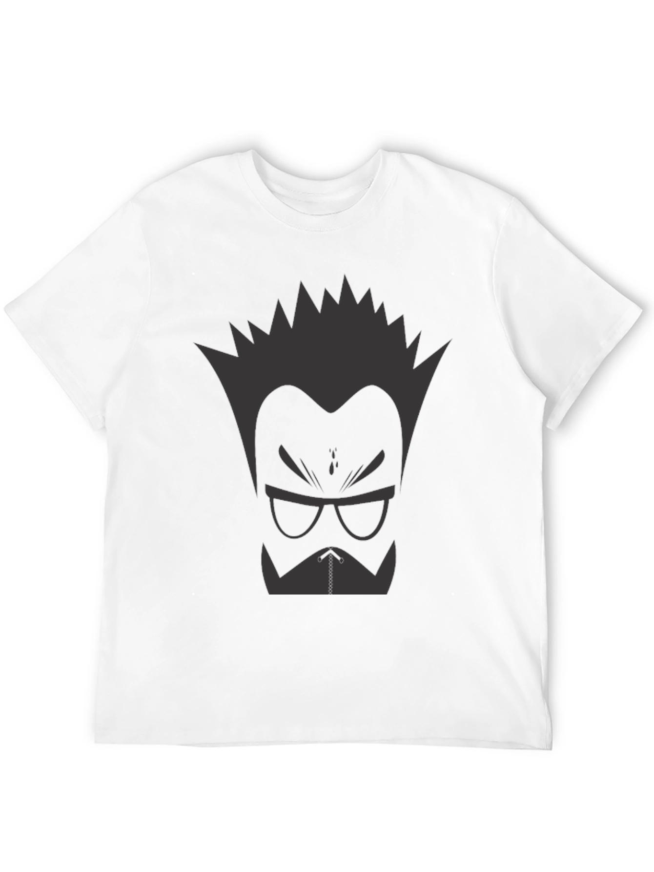 Black Cool Graphic T-Shirt - Cartoon Style view 12