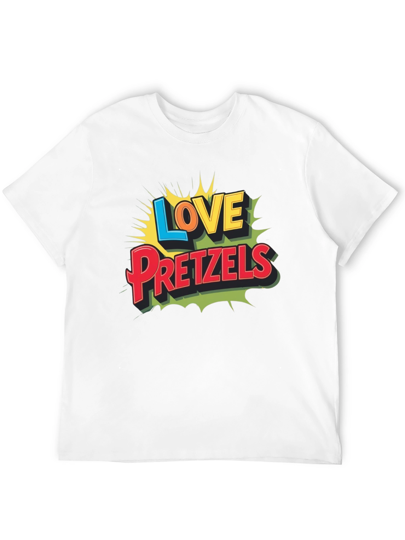 Black Love Pretzels Graphic Tee - Novelty Food Shirt view 12