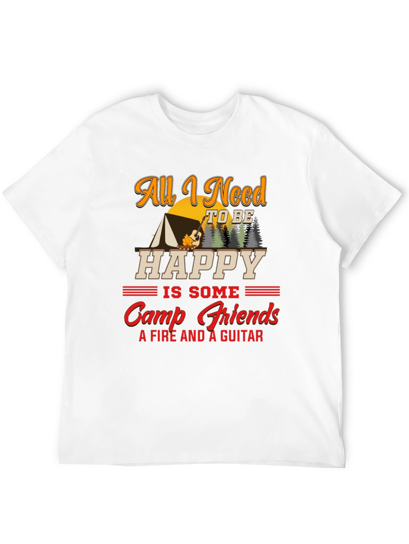 Black Camping Lover T-Shirt - All I Need to be Happy view 12