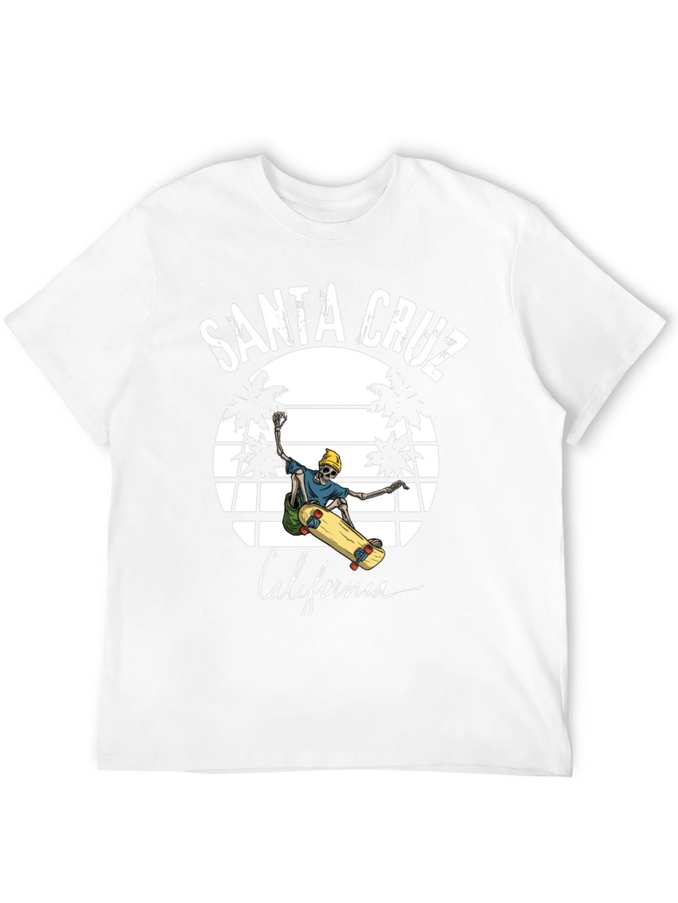 Santa Cruz California Skeleton Skateboarder T-Shirt - 12