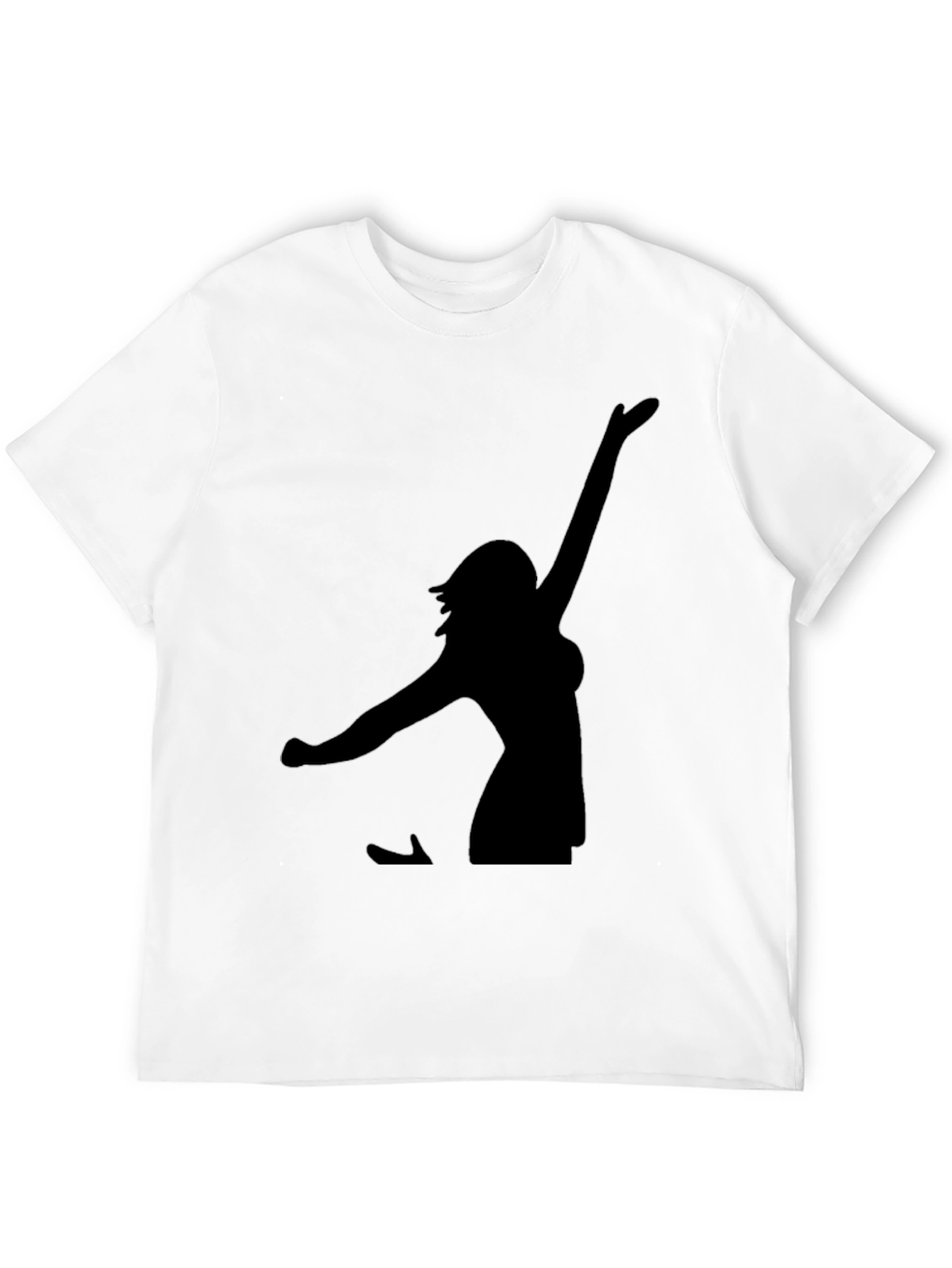 Black Silhouette Graphic Tee - Black Cotton Blend view 12