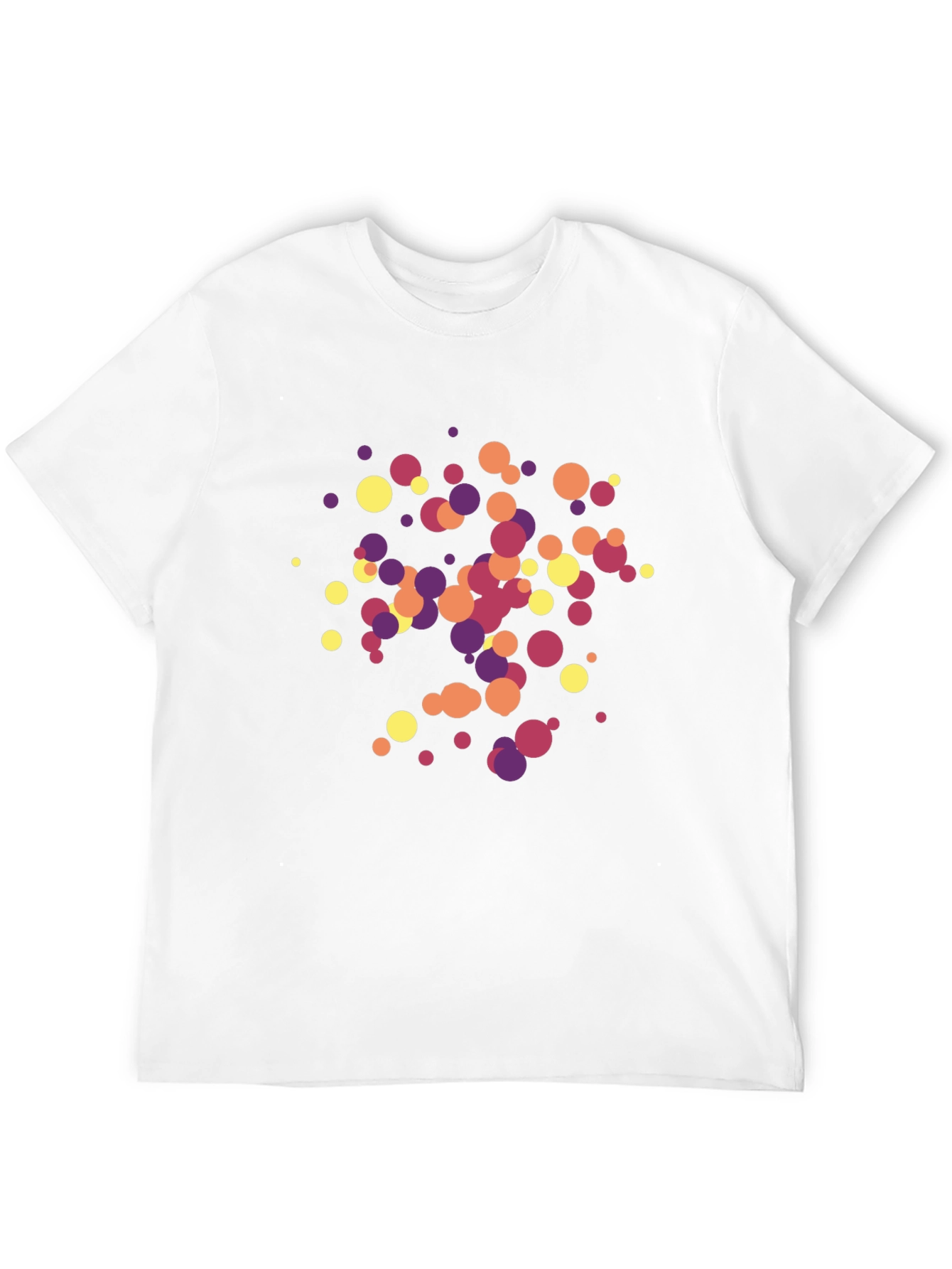 Black Abstract Circles Black T-Shirt view 12